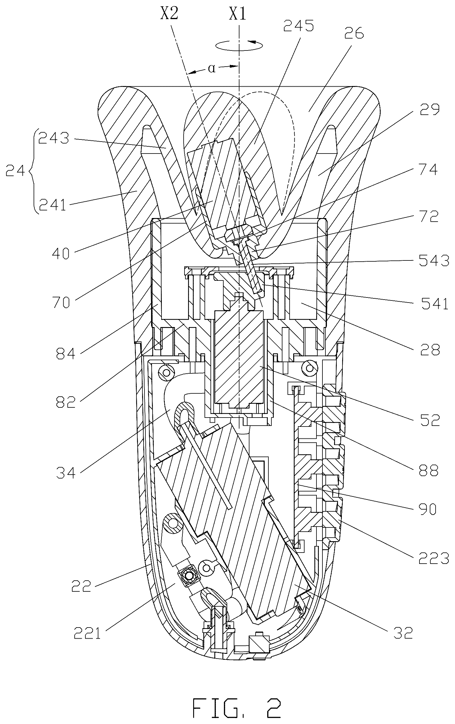 Patent US12508193 Figure 2 – Massage device