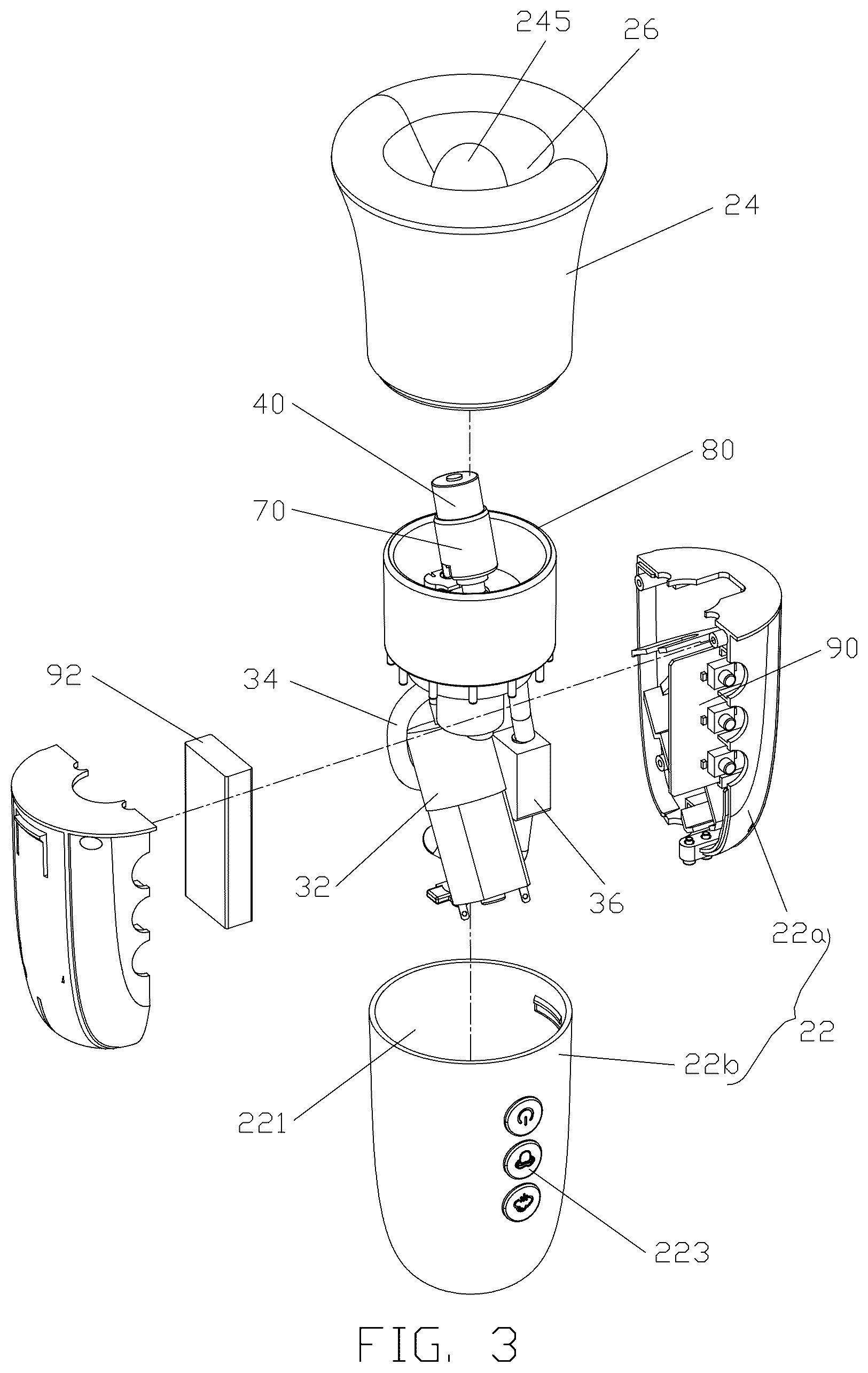 Patent US12508193 Figure 3 – Massage device