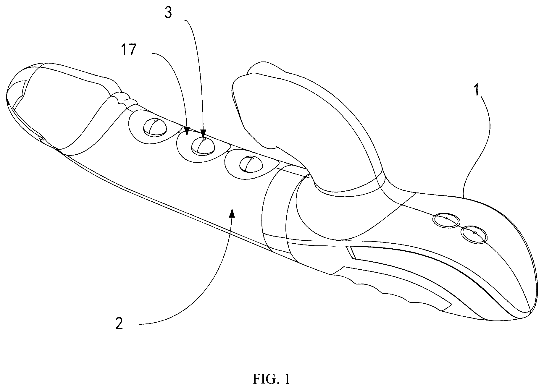 Patent US12508194 Figure 1 – Gear-driven massager