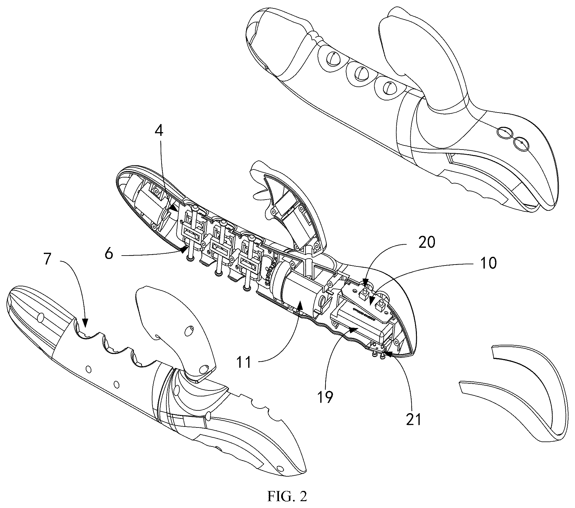 Patent US12508194 Figure 2 – Gear-driven massager