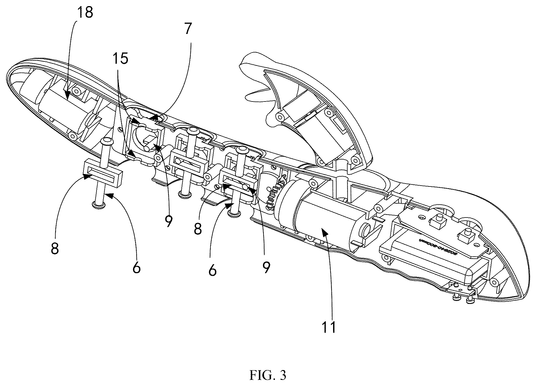 Patent US12508194 Figure 3 – Gear-driven massager