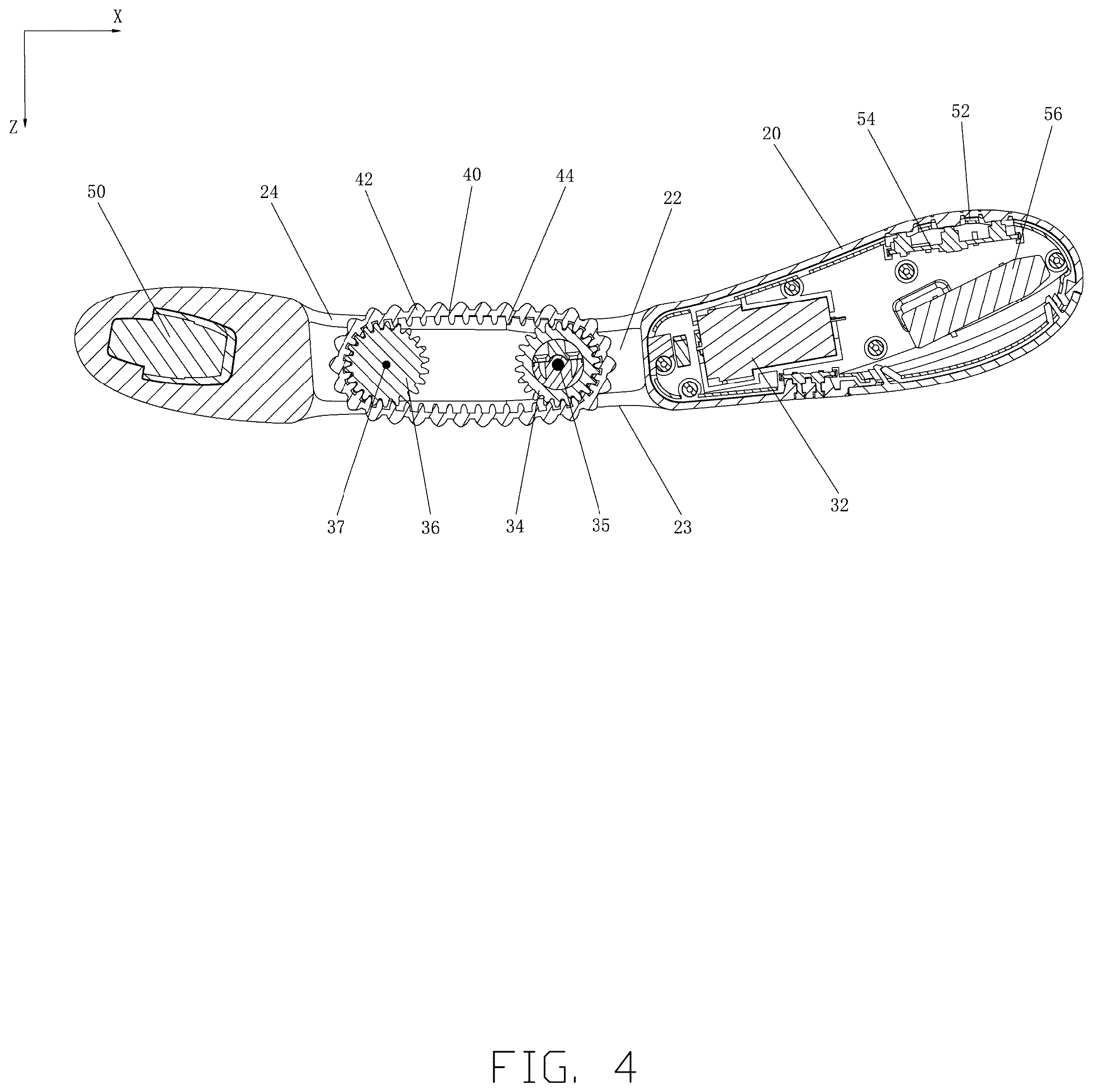 Patent US12508196 Figure 4 – Massage device