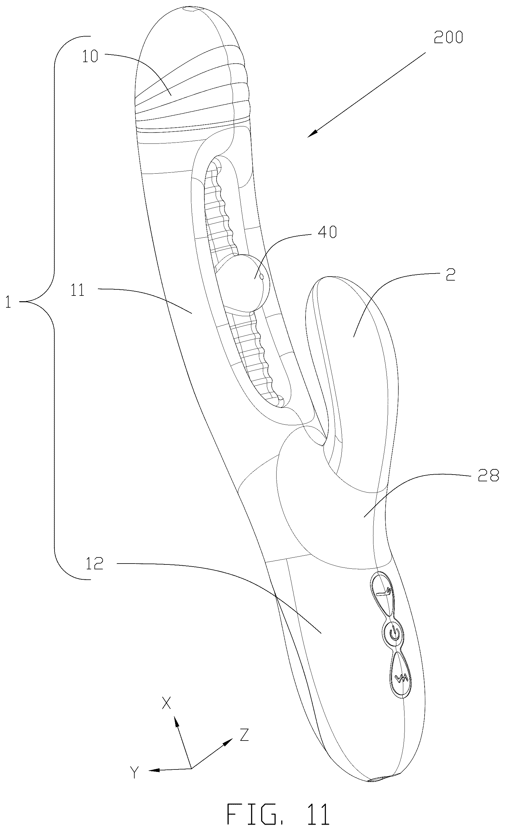 Patent US12508196 Figure 11 – Massage device