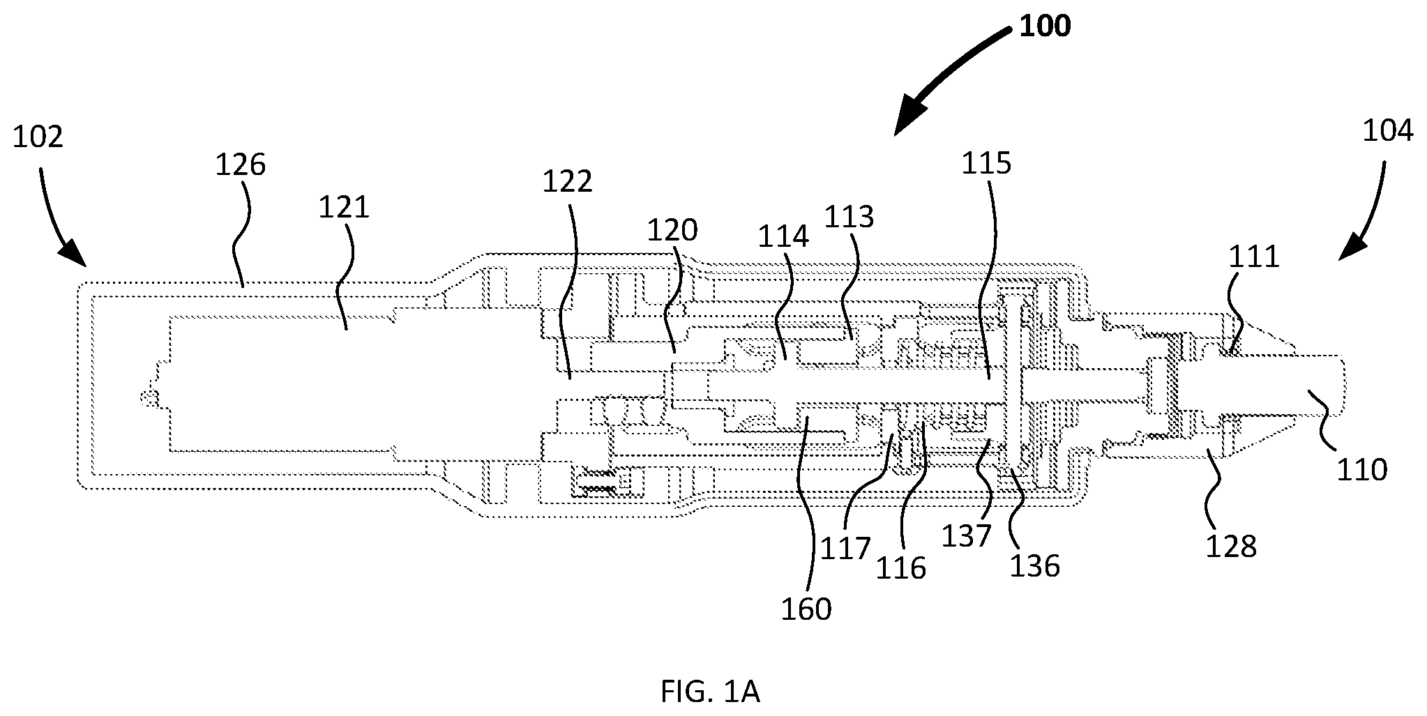 Patent US12508197 Figure 1 – Personal use extracorporeal low intensity acoustic or shock wave mechanical tip and methods of use