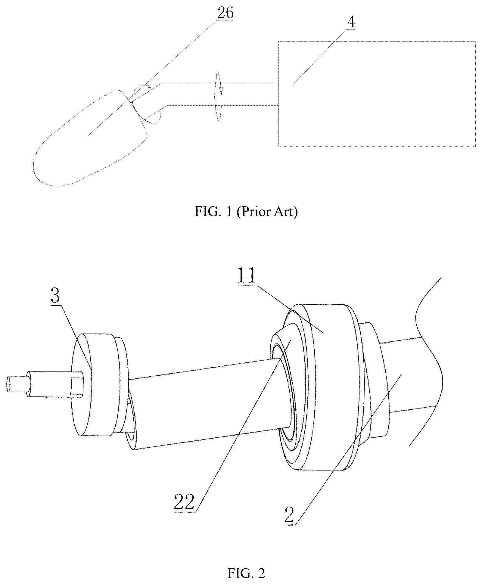 Patent US12508200 Figure 1 – Oscillating-drive mechanism for massager
