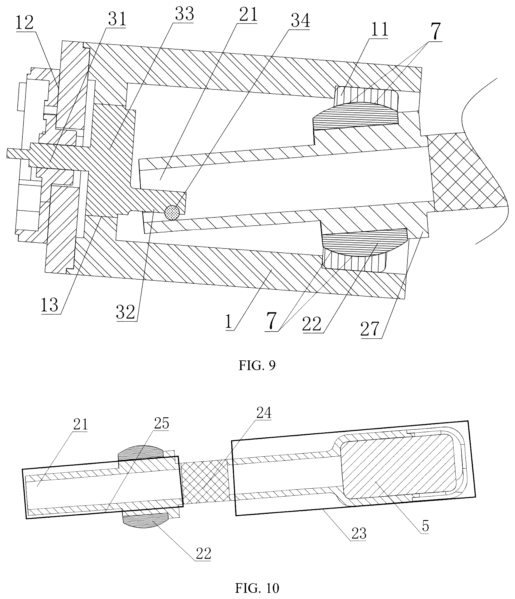 Patent US12508200 Figure 6 – Oscillating-drive mechanism for massager