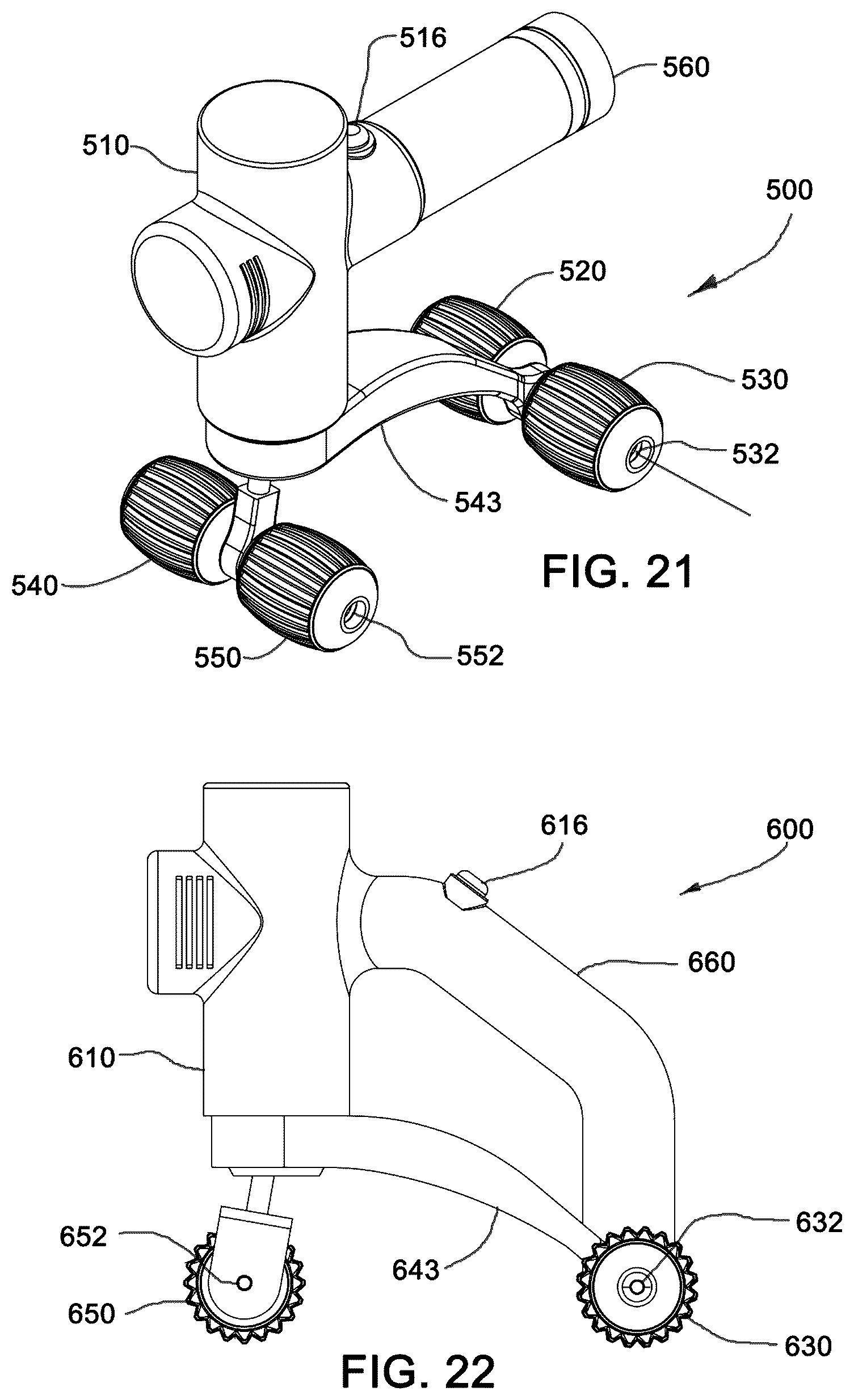 Patent US12508201 Figure 13 – Multi-axis massage gun