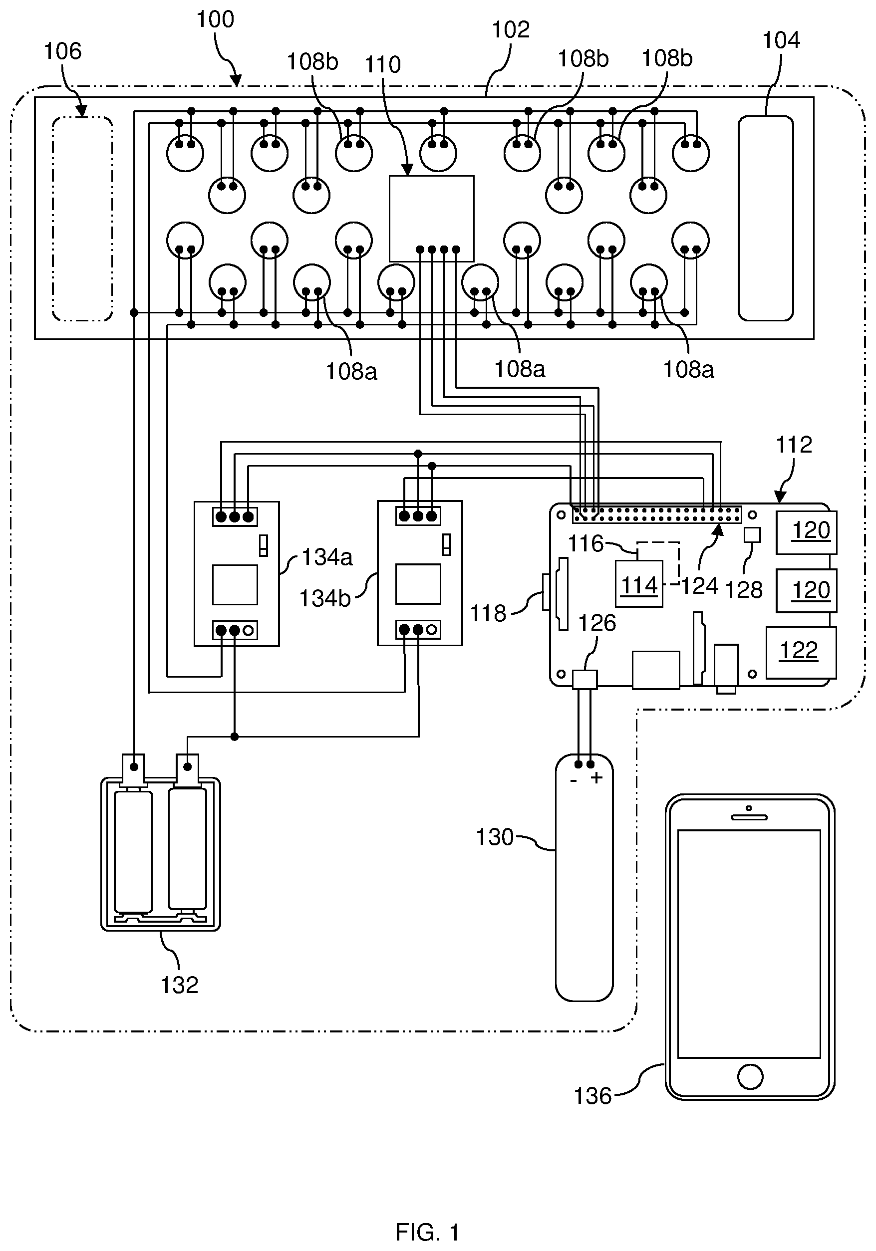 Patent US12508202 Figure 1 – Vibration-induced tremor relief apparatus