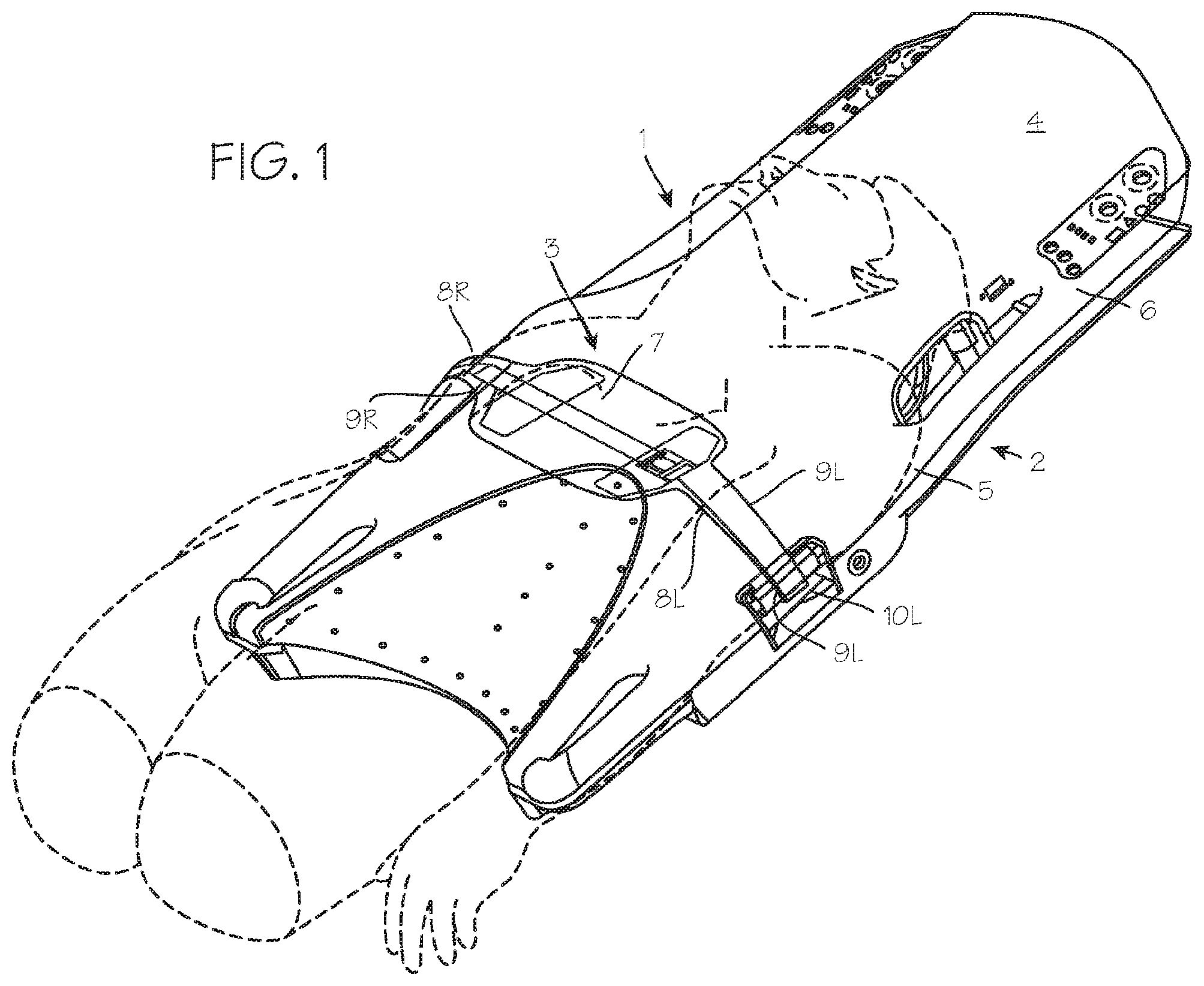 Patent US12508203 Figure 1 – CPR compression device with cooling system and battery removal detection