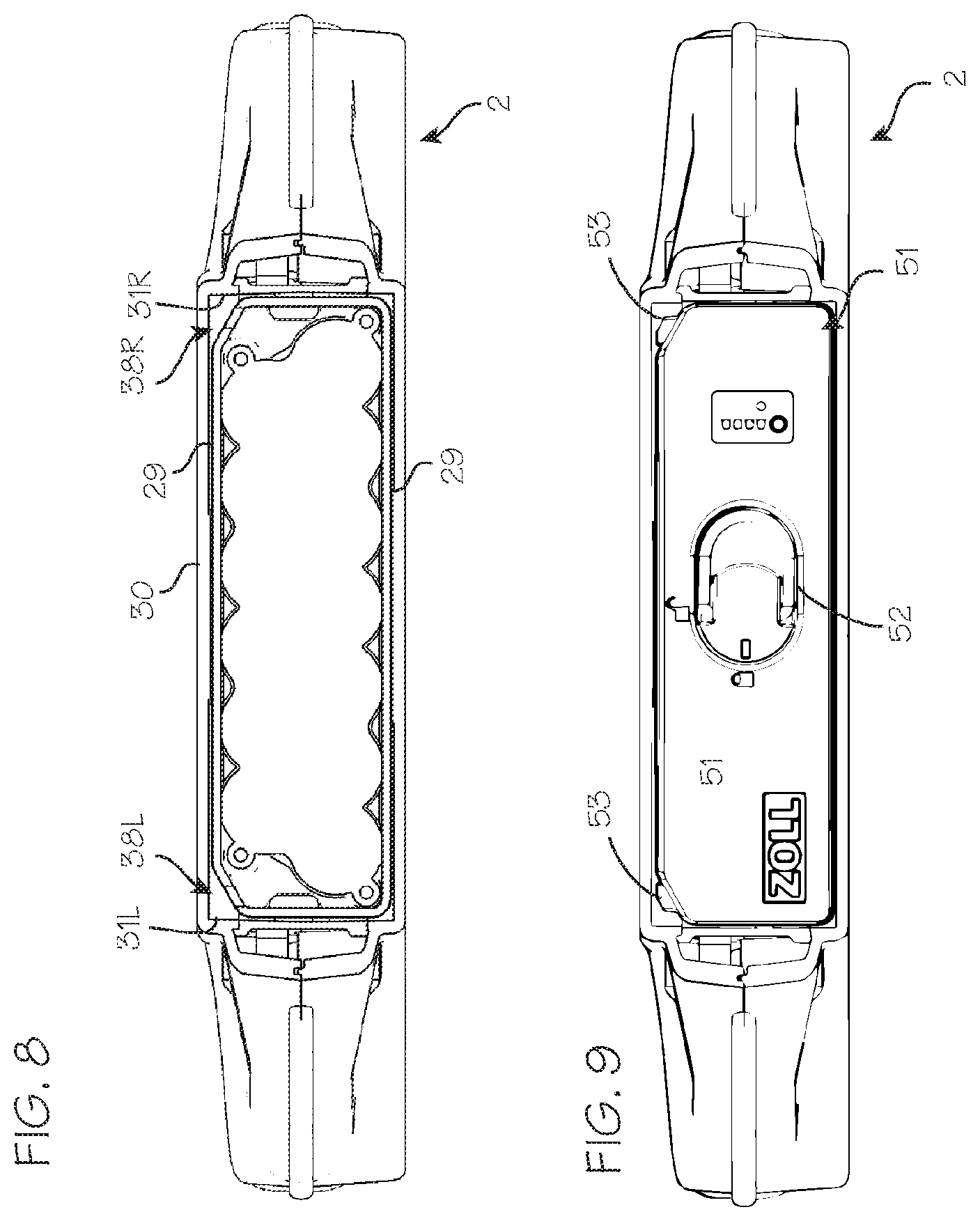 Patent US12508203 Figure 6 – CPR compression device with cooling system and battery removal detection