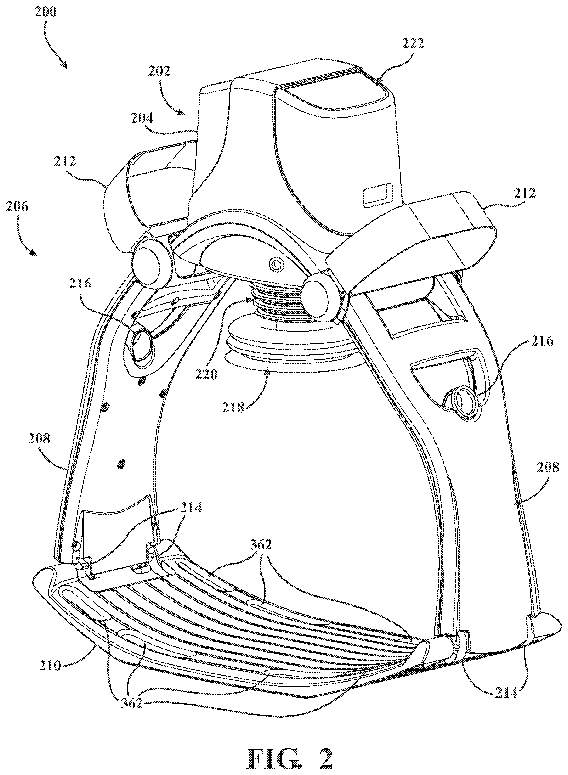 Patent US12508204 Figure 2 – Chest compression system retainer with shoulder brace for use with a patient transport apparatus