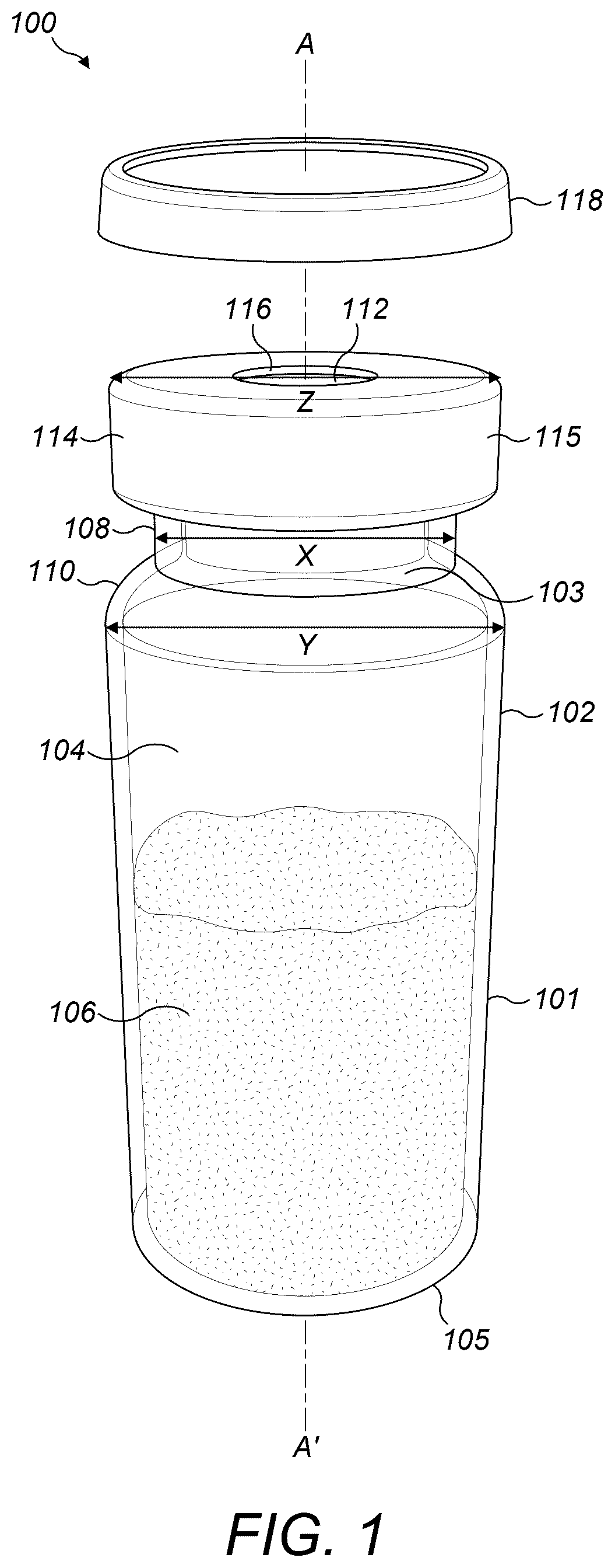 Patent US12508206 Figure 1 – Medical device for preparation of a medicament