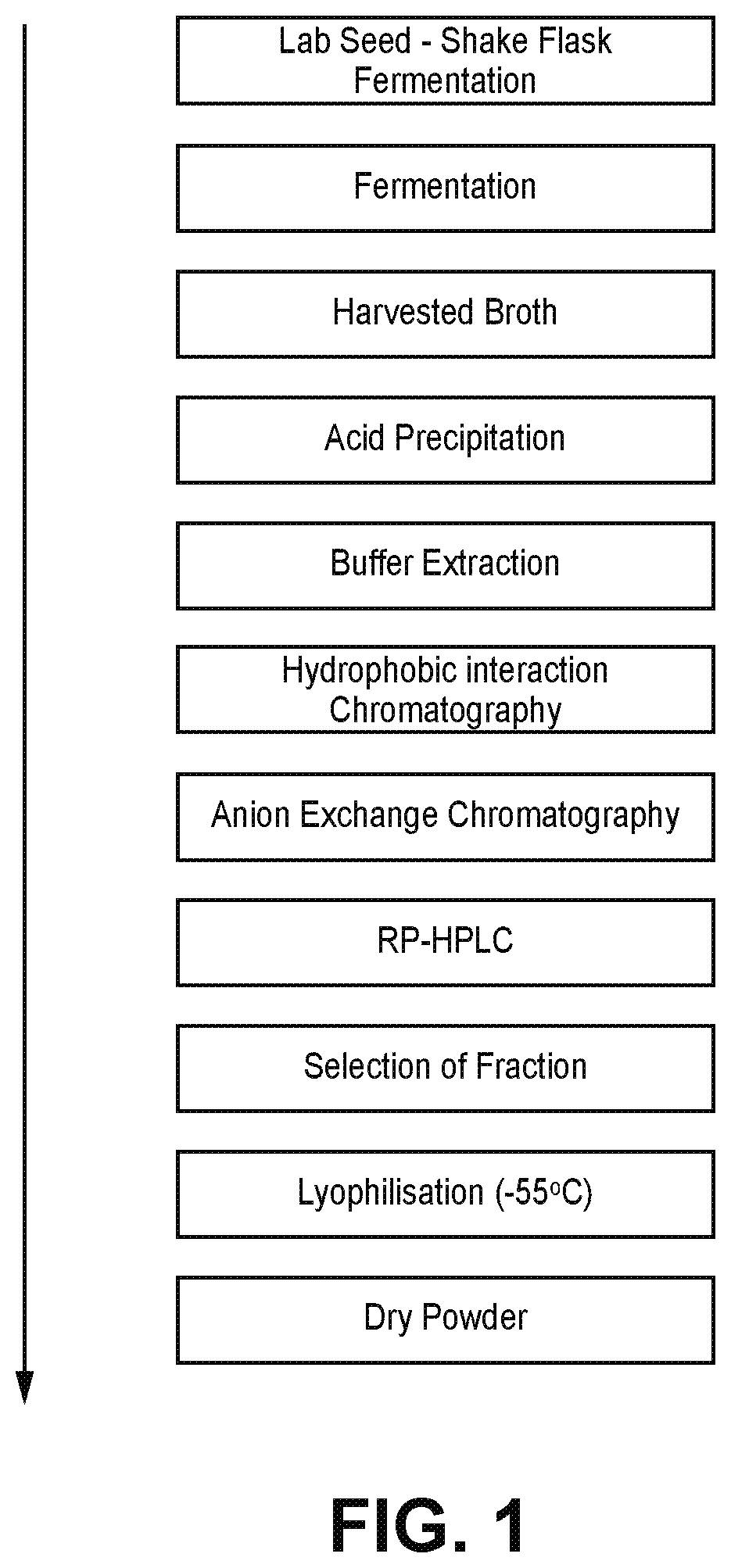 Patent US12508216 Figure 1 – Process for the preparation of antimalassezia powder