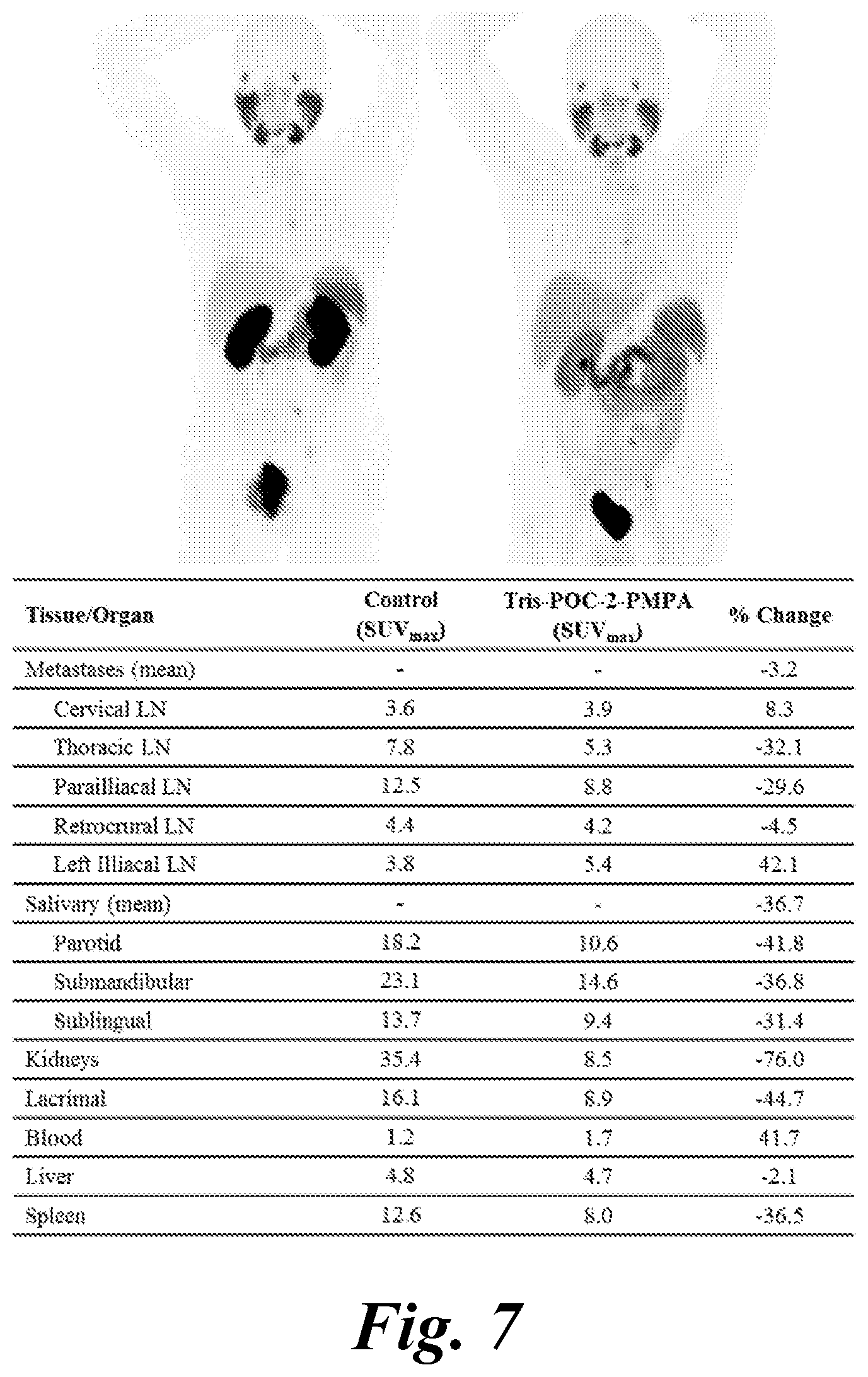 Patent US12508271 Figure 8 – Prodrugs of 2-PMPA for healthy tissue protection during PSMA-targeted cancer imaging or radiotherapy