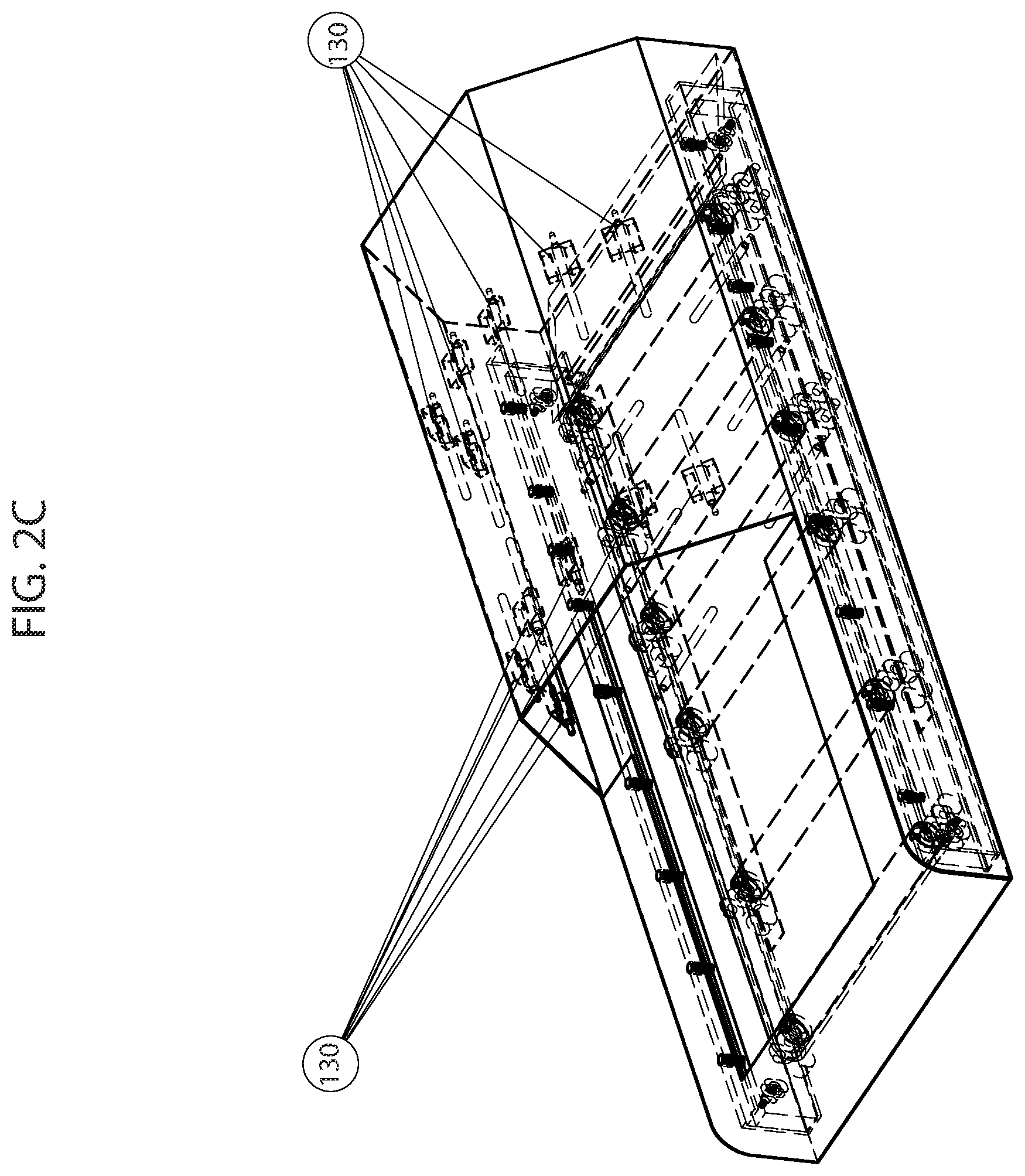 Patent US12508332 Figure 6 – Sanitizing light assembly and conveyor system