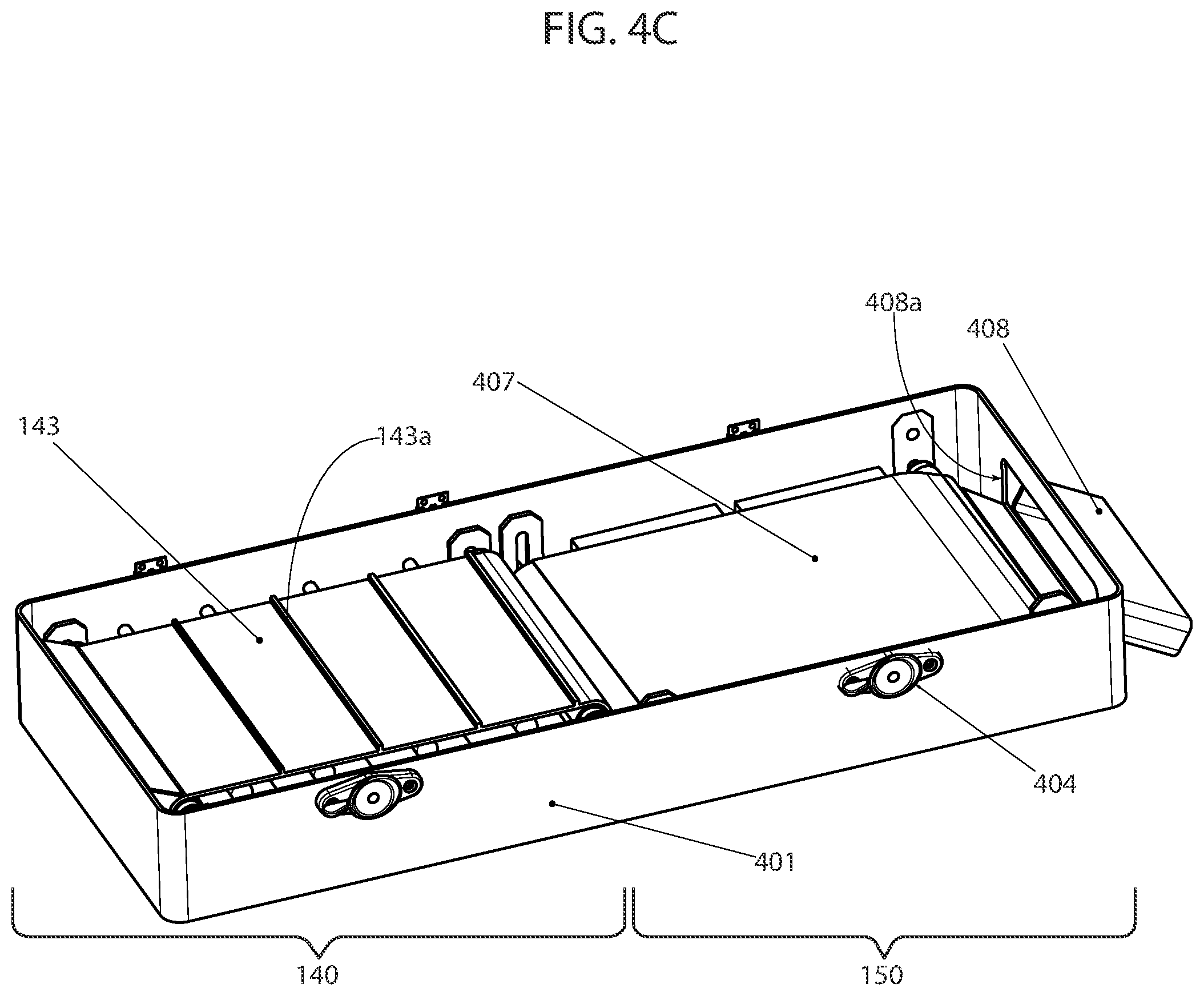 Patent US12508332 Figure 13 – Sanitizing light assembly and conveyor system