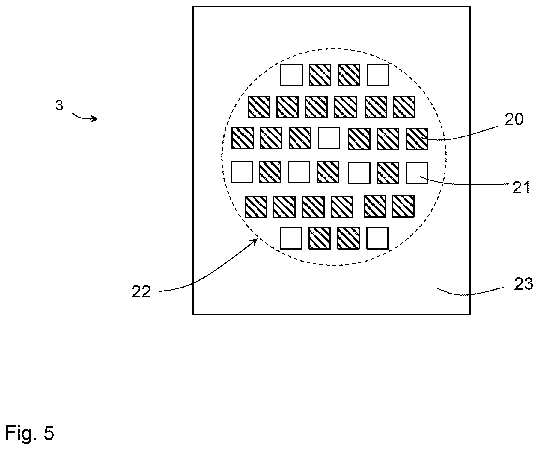 Patent US12508340 Figure 5 – Lighting device for disinfecting air in an environment