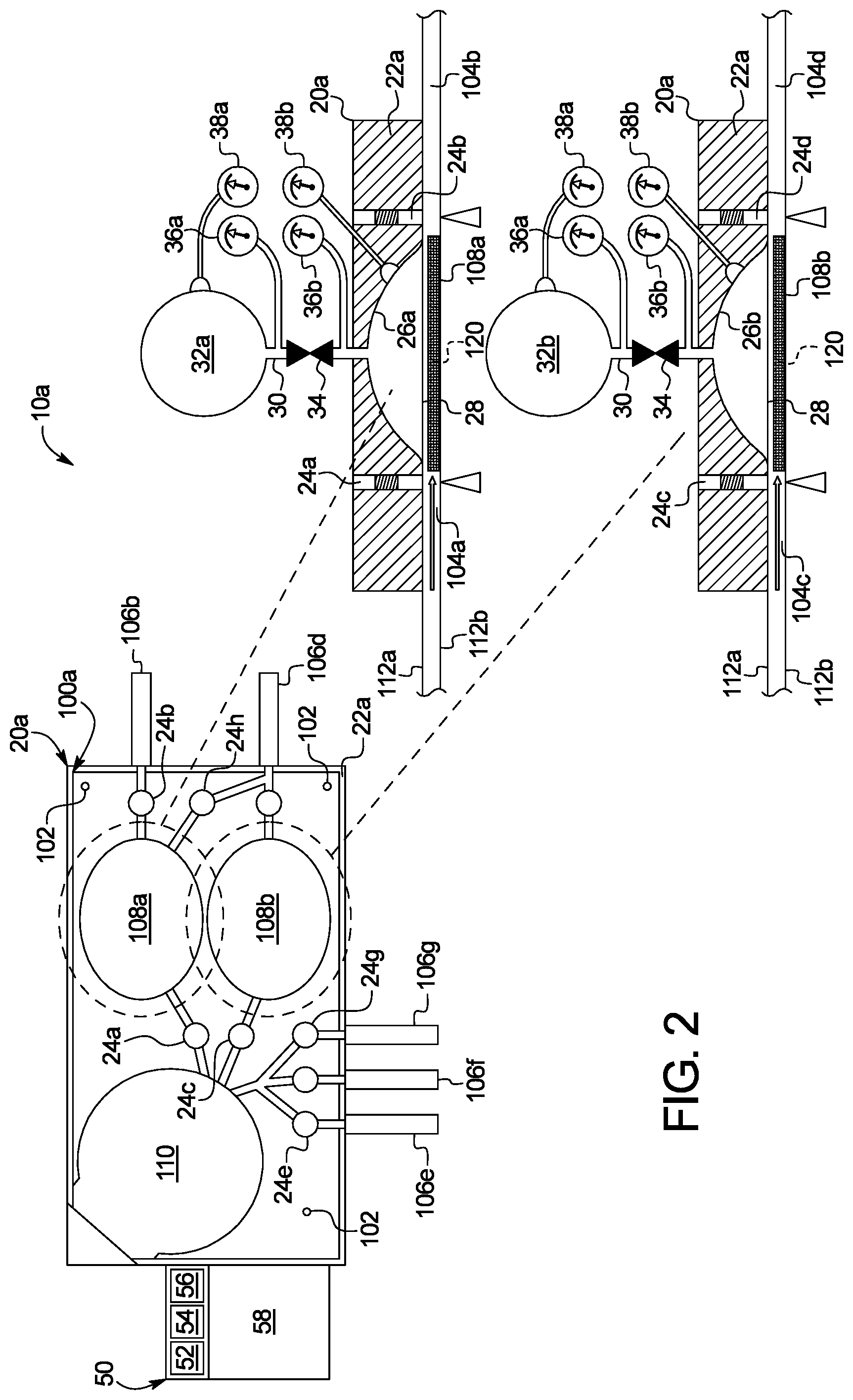 Patent US12508353 Figure 2 – Peritoneal dialysis system using ideal gas law