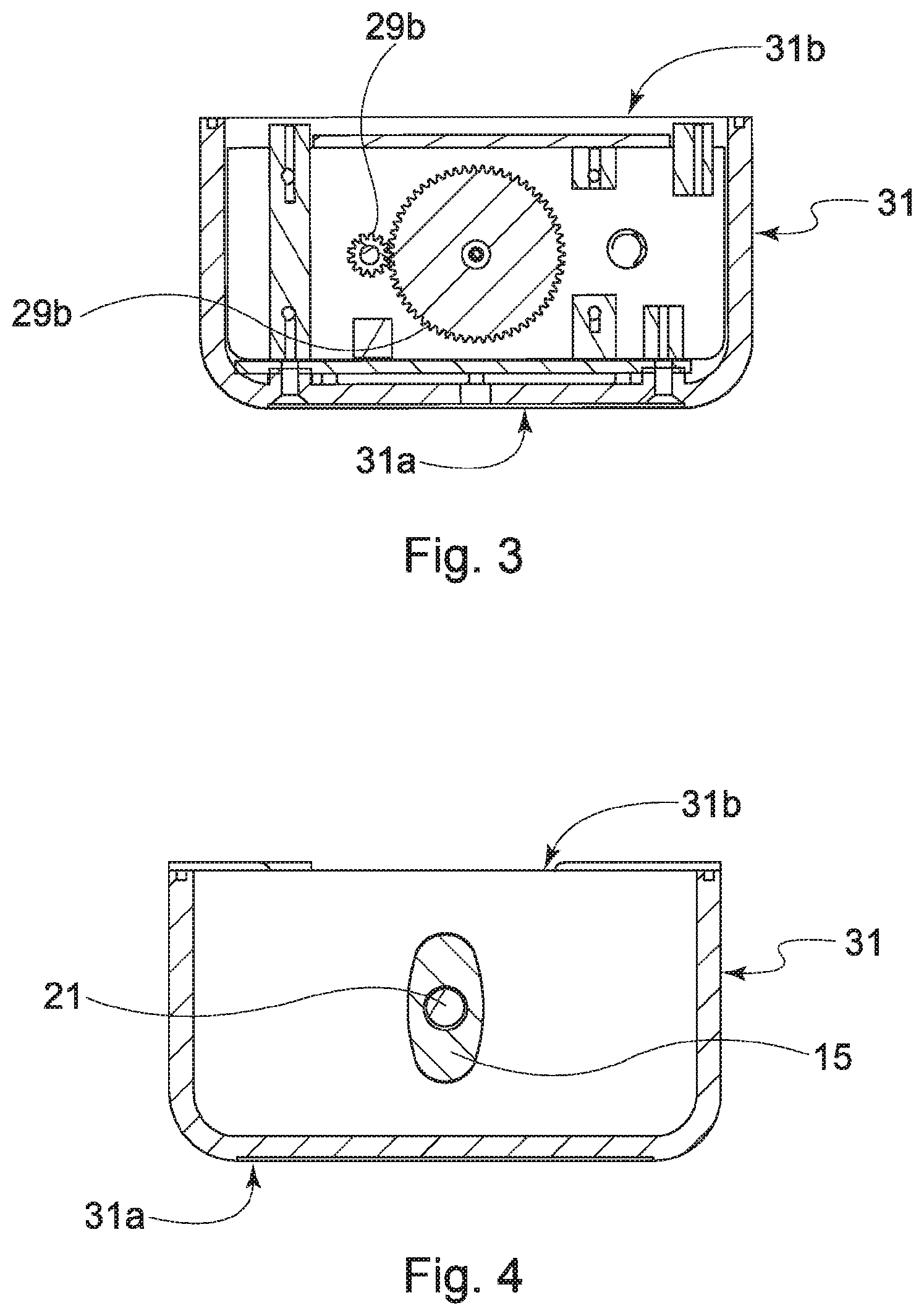 Patent US12508359 Figure 4 – Portable pump for drug infusion through a syringe removably engaged in the pump