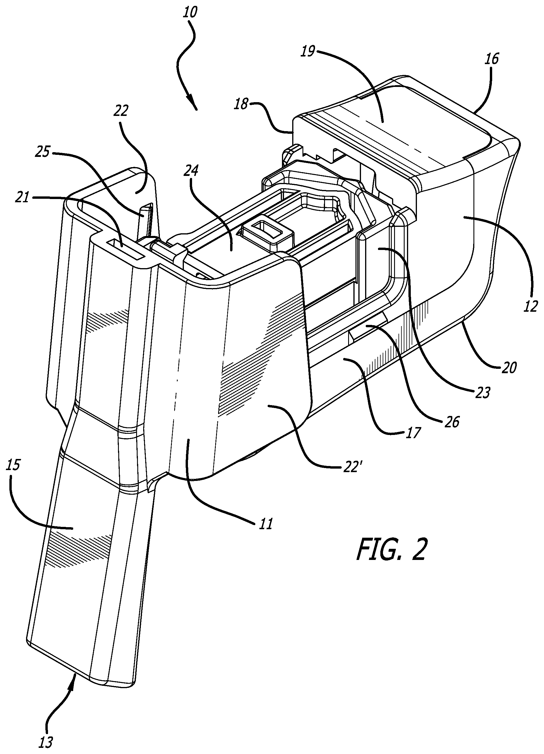 Patent US12508376 Figure 2 – Dry powder inhaler