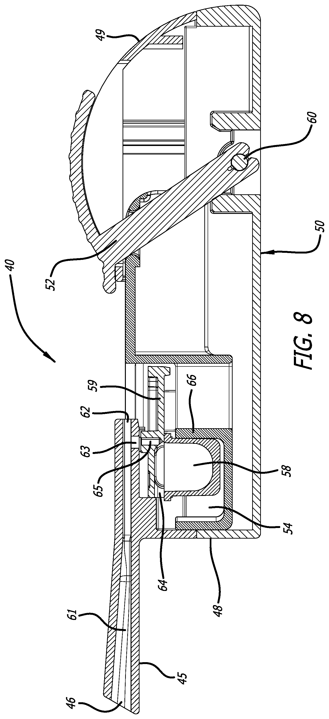 Patent US12508376 Figure 8 – Dry powder inhaler