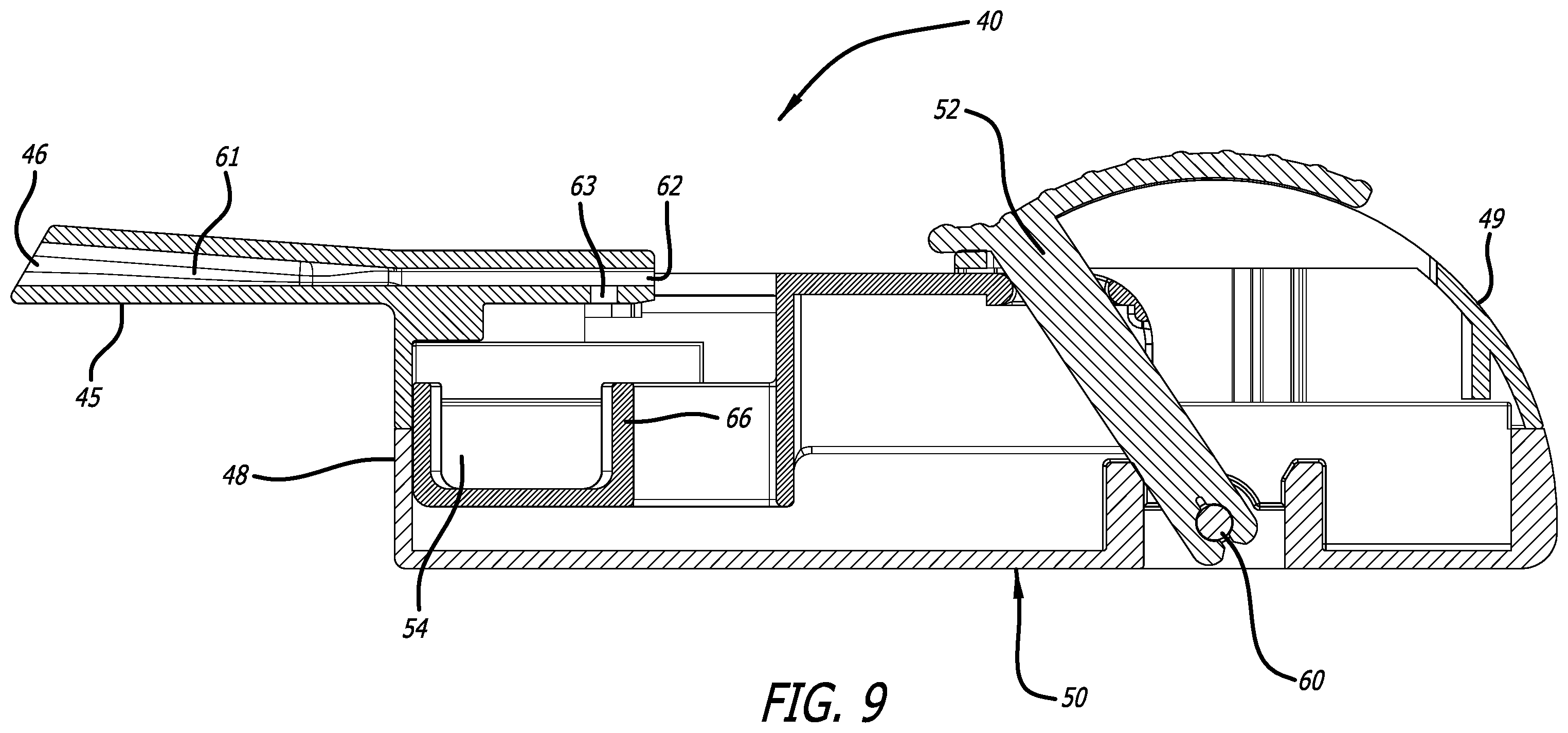 Patent US12508376 Figure 9 – Dry powder inhaler