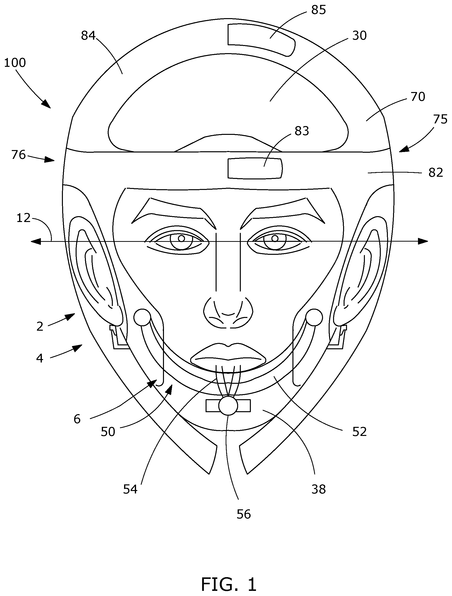Patent US12508381 Figure 1 – Apparatus and method for an endotracheal tube holder