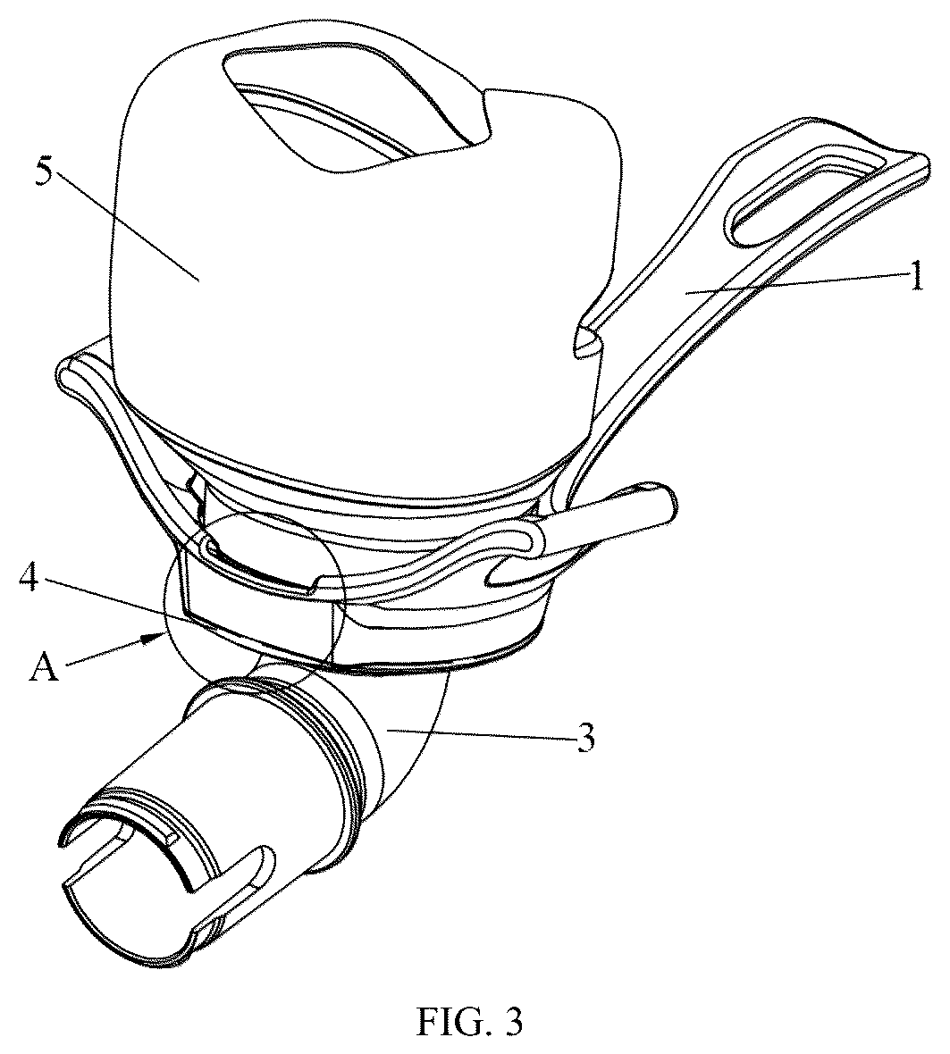 Patent US12508383 Figure 3 – Respiratory mask and ventilation therapy device