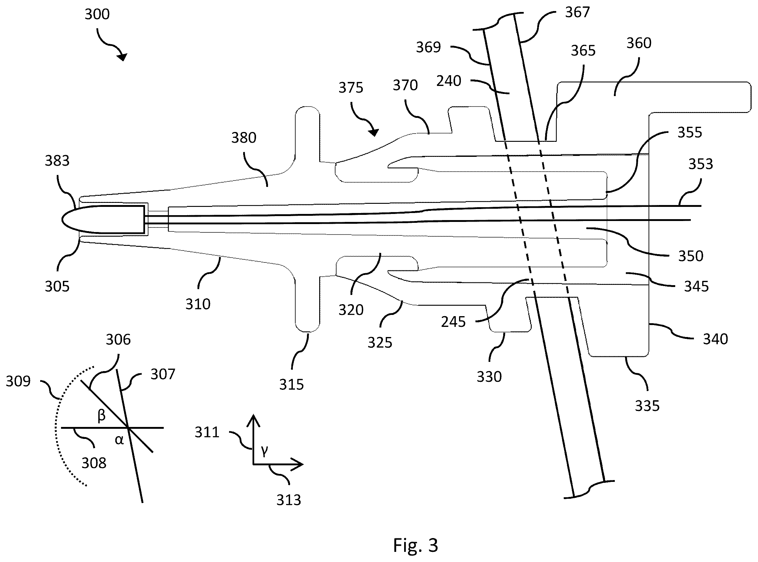 Patent US12508391 Figure 3 – Sensing arrangements for medical devices