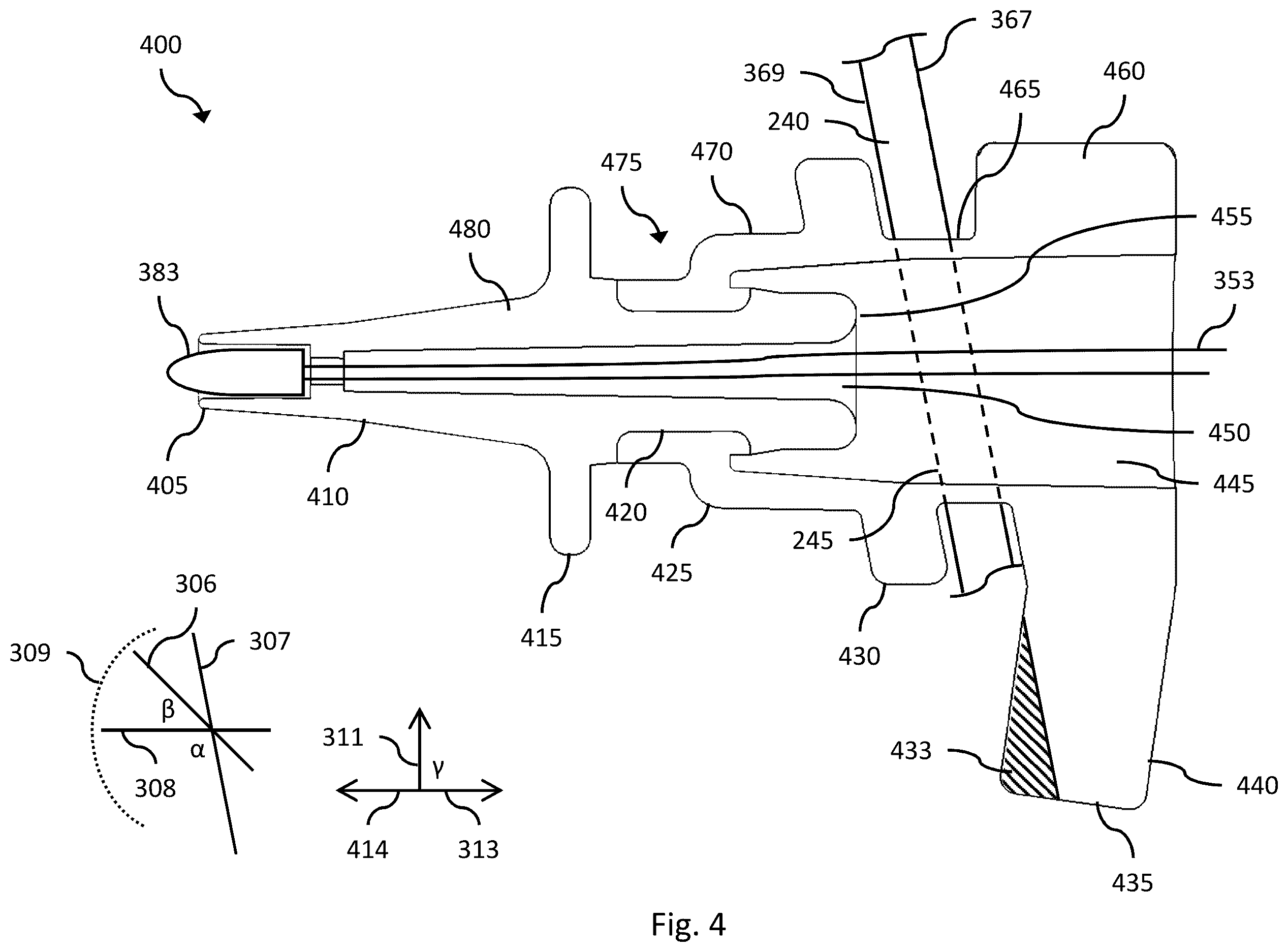 Patent US12508391 Figure 4 – Sensing arrangements for medical devices