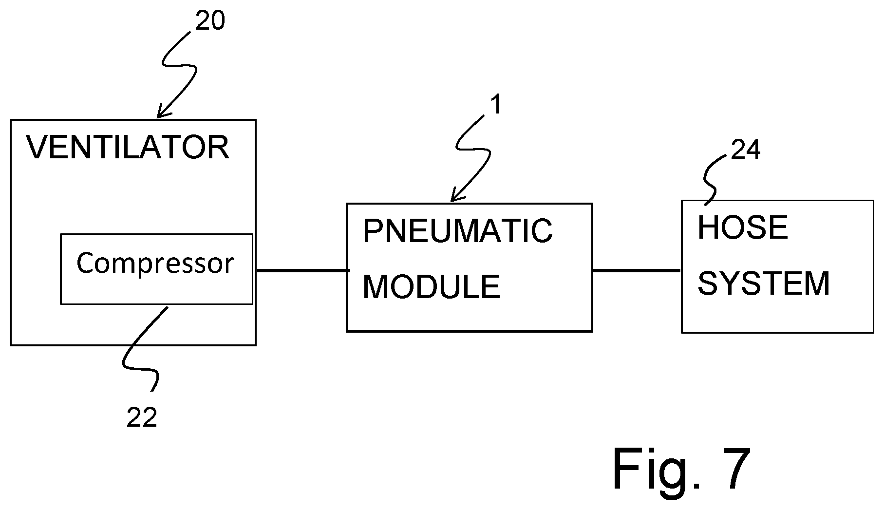 Patent US12508393 Figure 4 – Pneumatic module and process for supplying a consumer with a pressure surge-free stream of medical gases or medical air