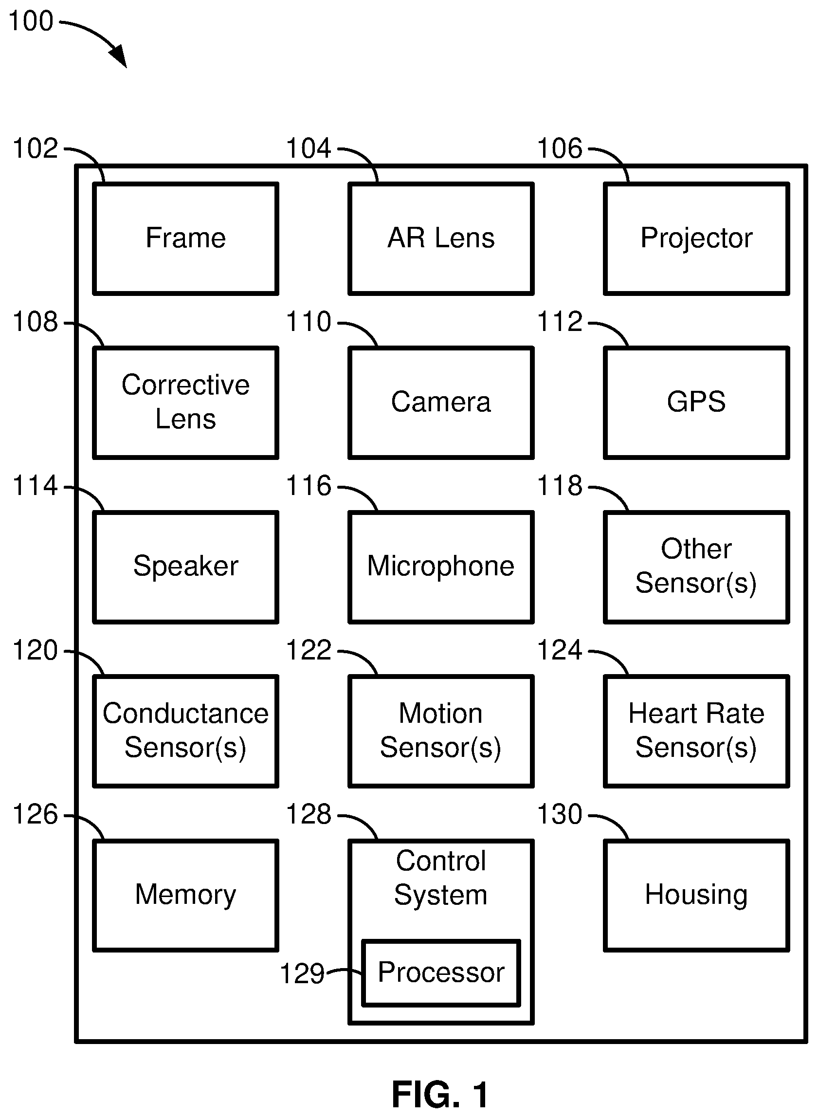 Patent US12508394 — Systems and methods for minimizing cognitive decline using augmented reality — Figure 1