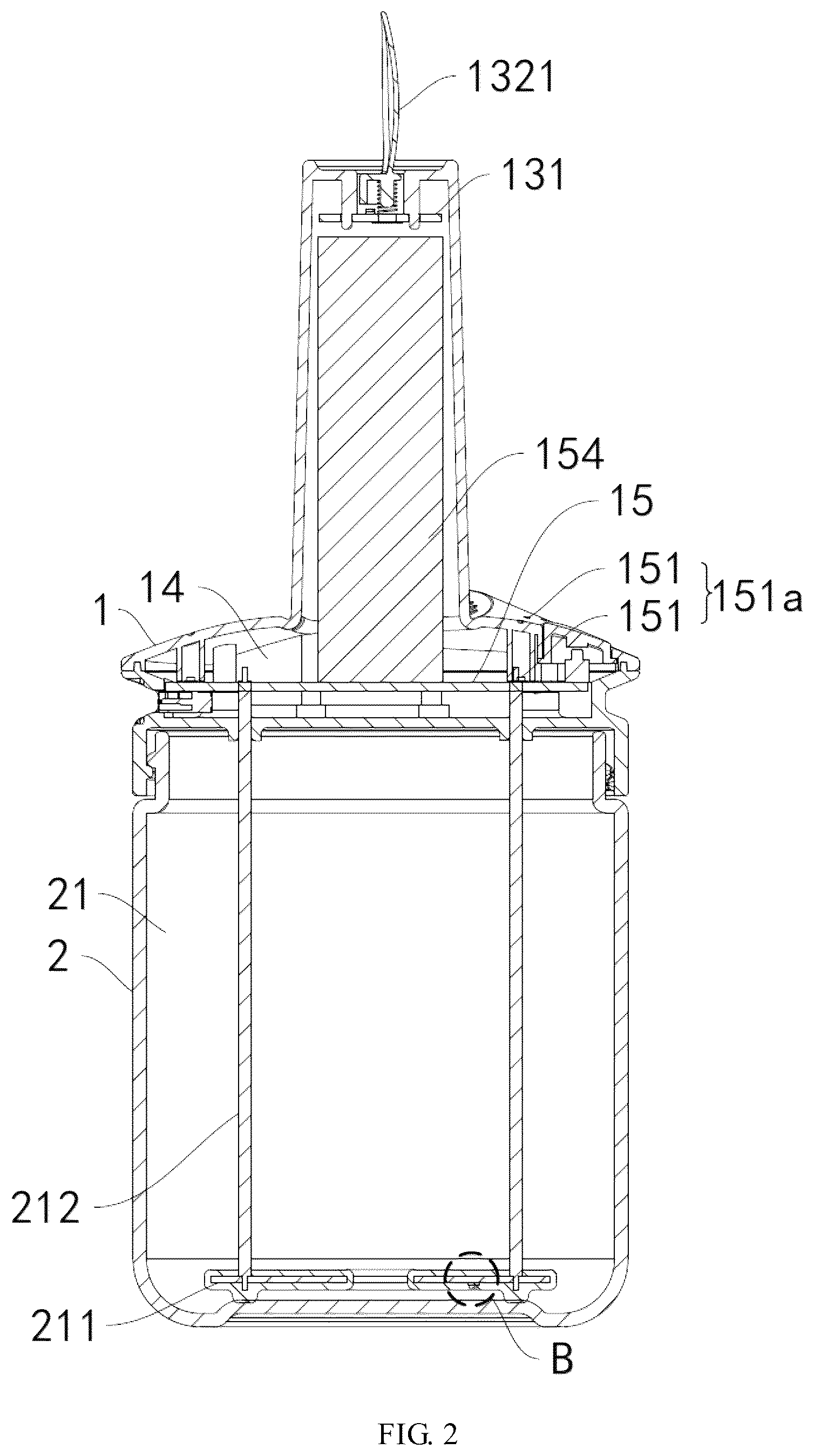 Patent US12508396 Figure 2 – Aromatherapy candle lamp