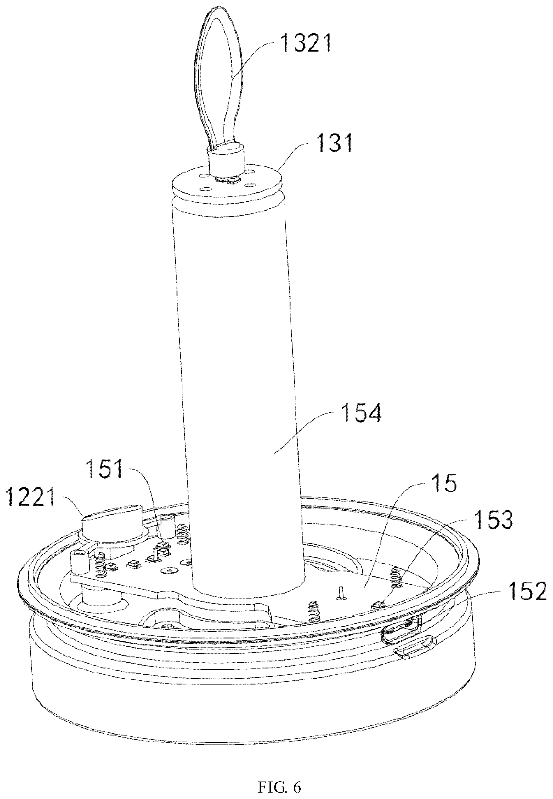 Patent US12508396 Figure 6 – Aromatherapy candle lamp