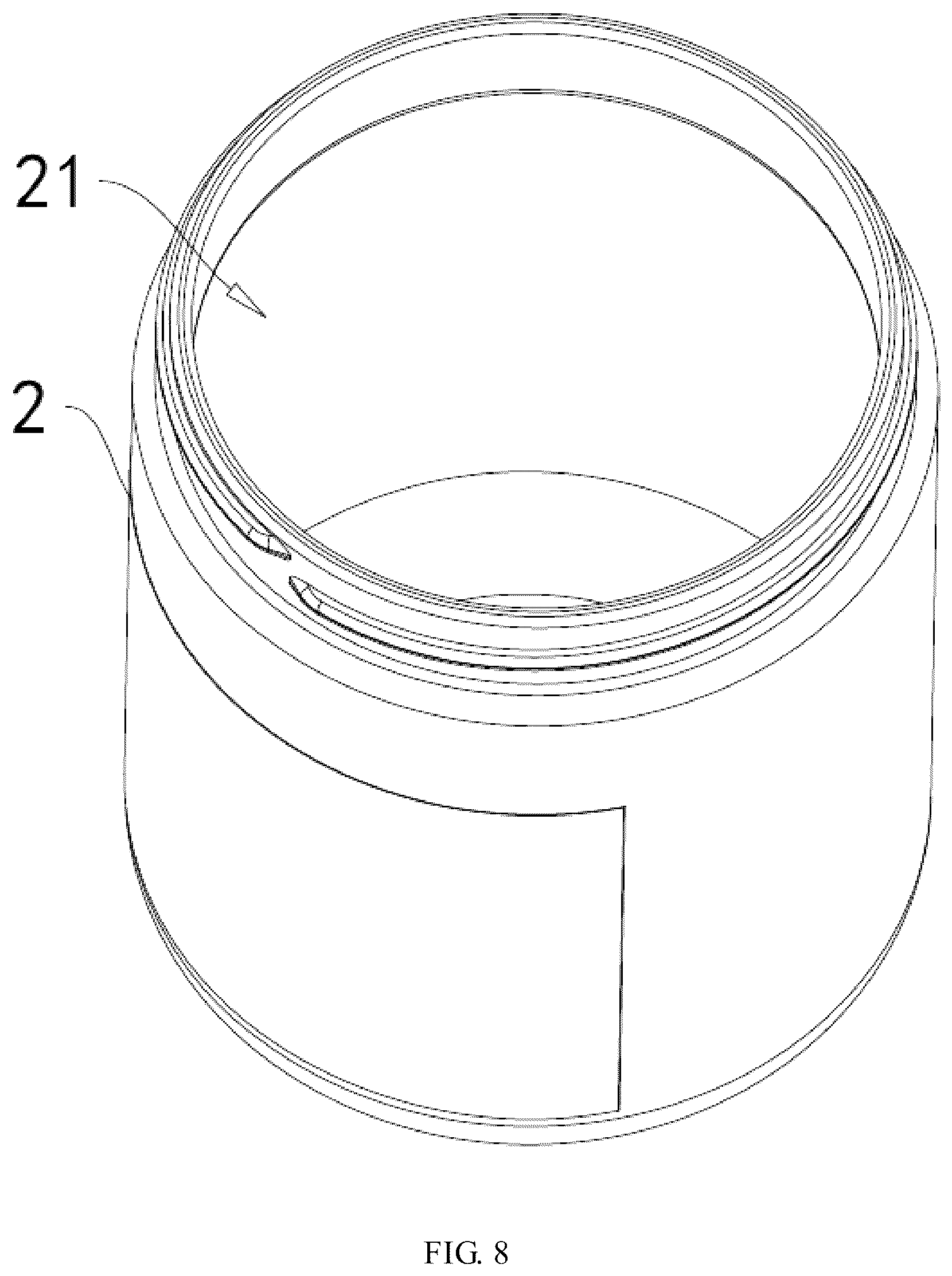 Patent US12508396 Figure 8 – Aromatherapy candle lamp