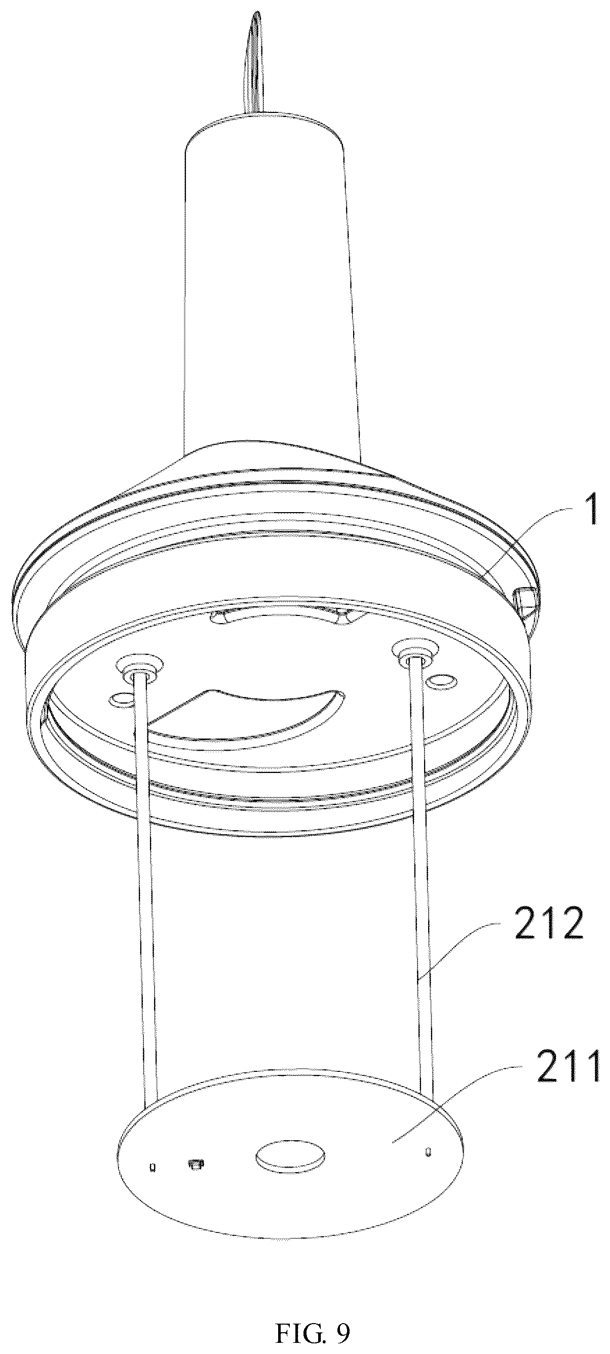 Patent US12508396 Figure 9 – Aromatherapy candle lamp