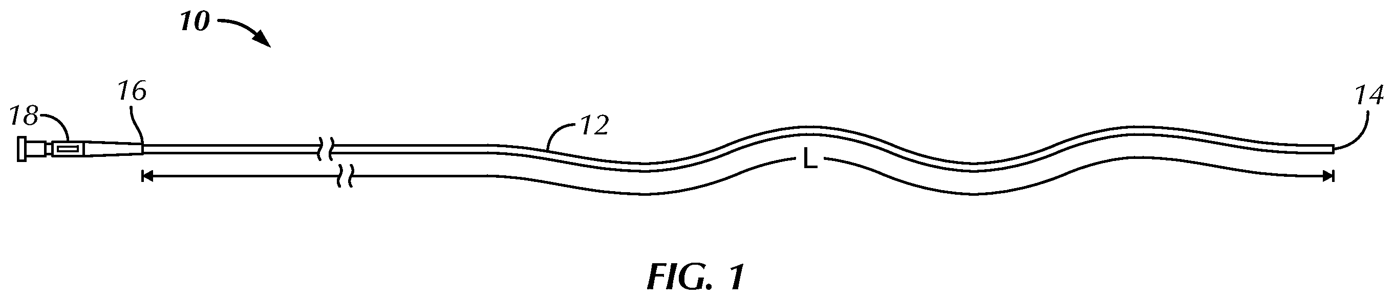 Patent US12508398 Figure 1 – Medical device including shaft with flat wire coil