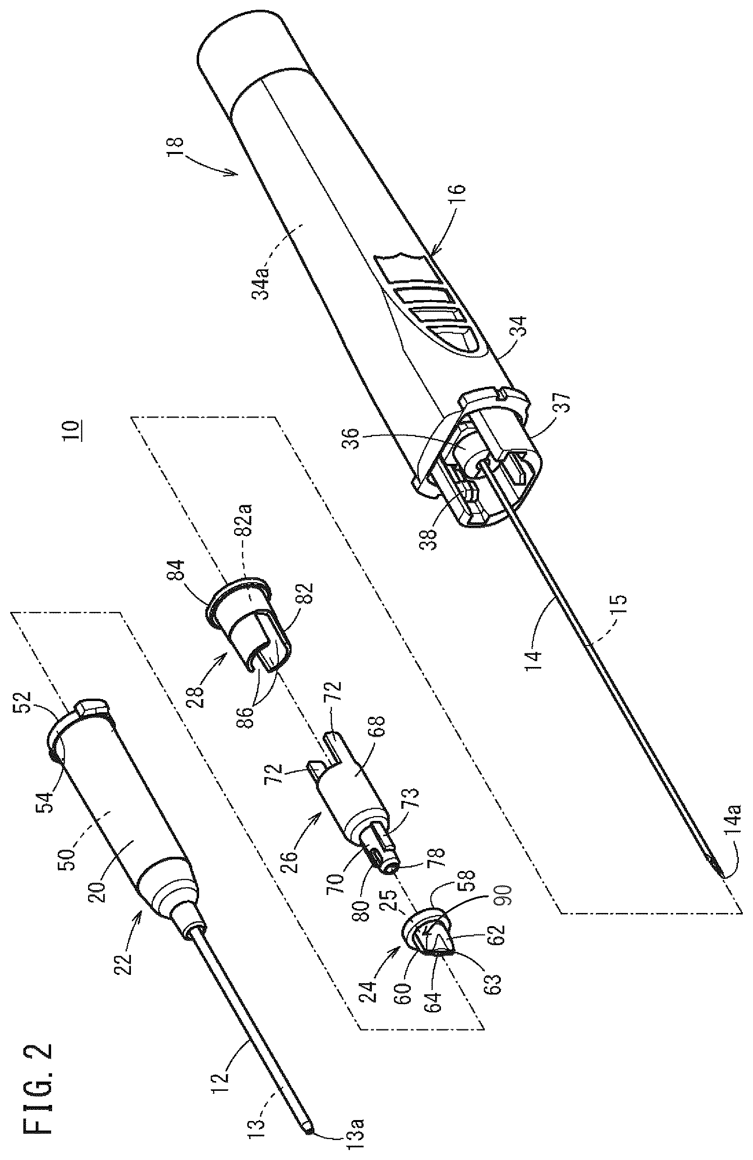 Patent US12508402 Figure 2 – Catheter assembly