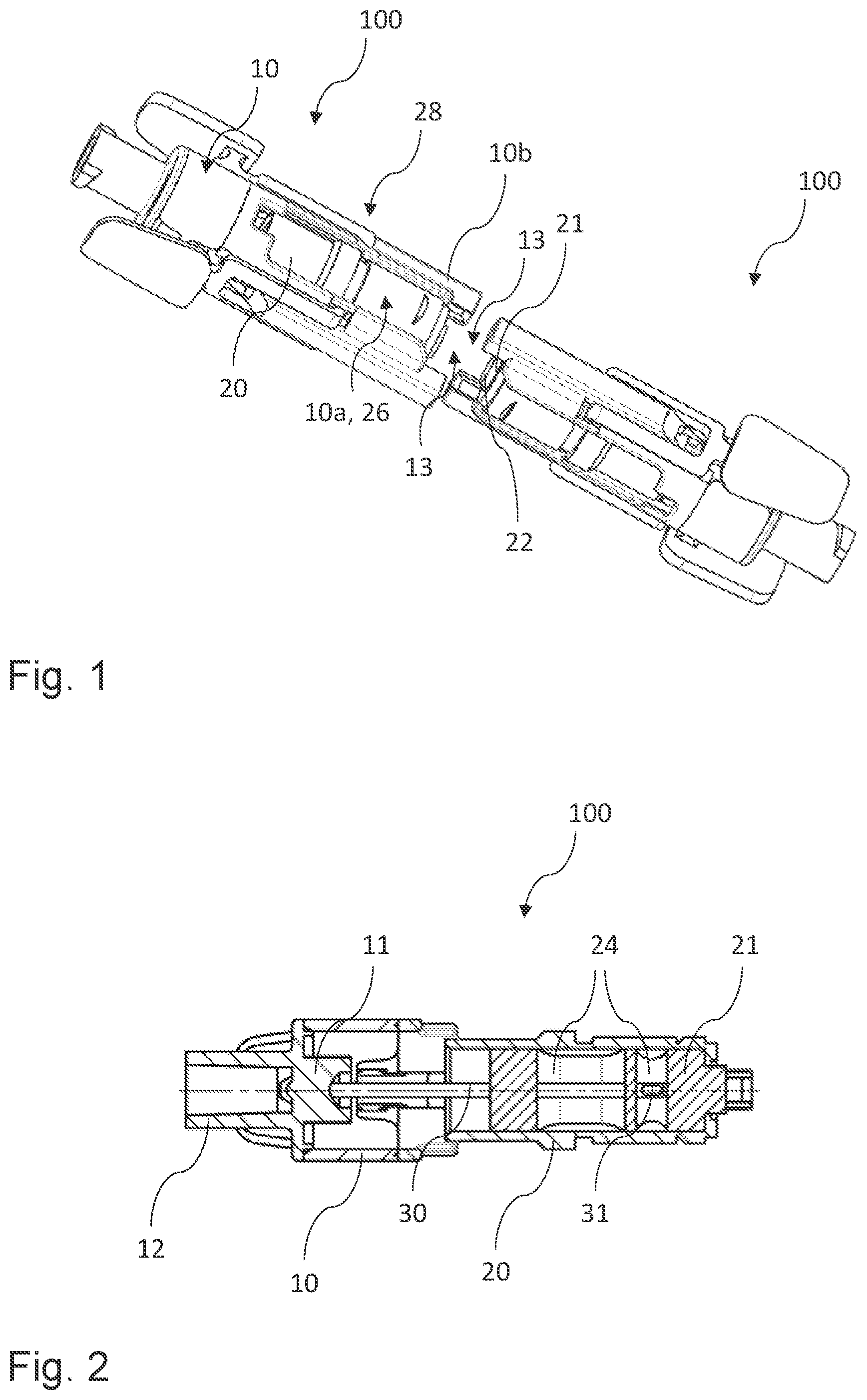 Patent US12508412 Figure 1 – Coupling element for a closed fluid transfer system, attachment for a coupling element of this type, coupling system, and coupling kit