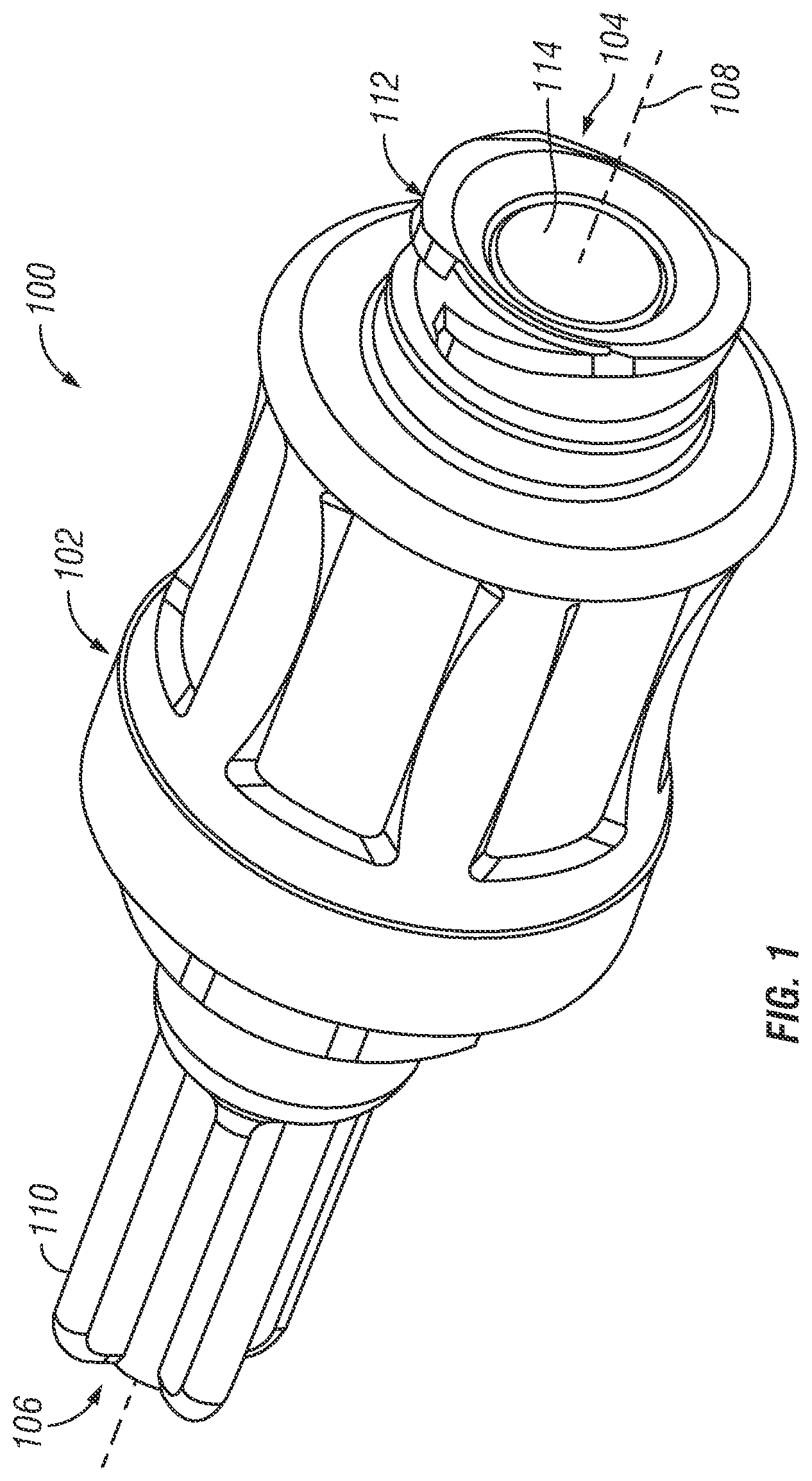 Patent US12508414 Figure 1 – Single use safety cap for use with needleless connectors