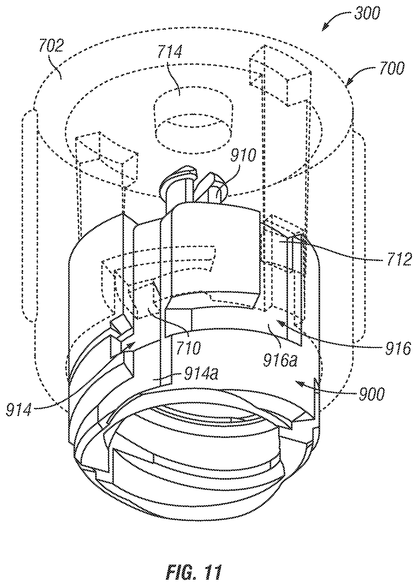 Patent US12508414 Figure 7 – Single use safety cap for use with needleless connectors