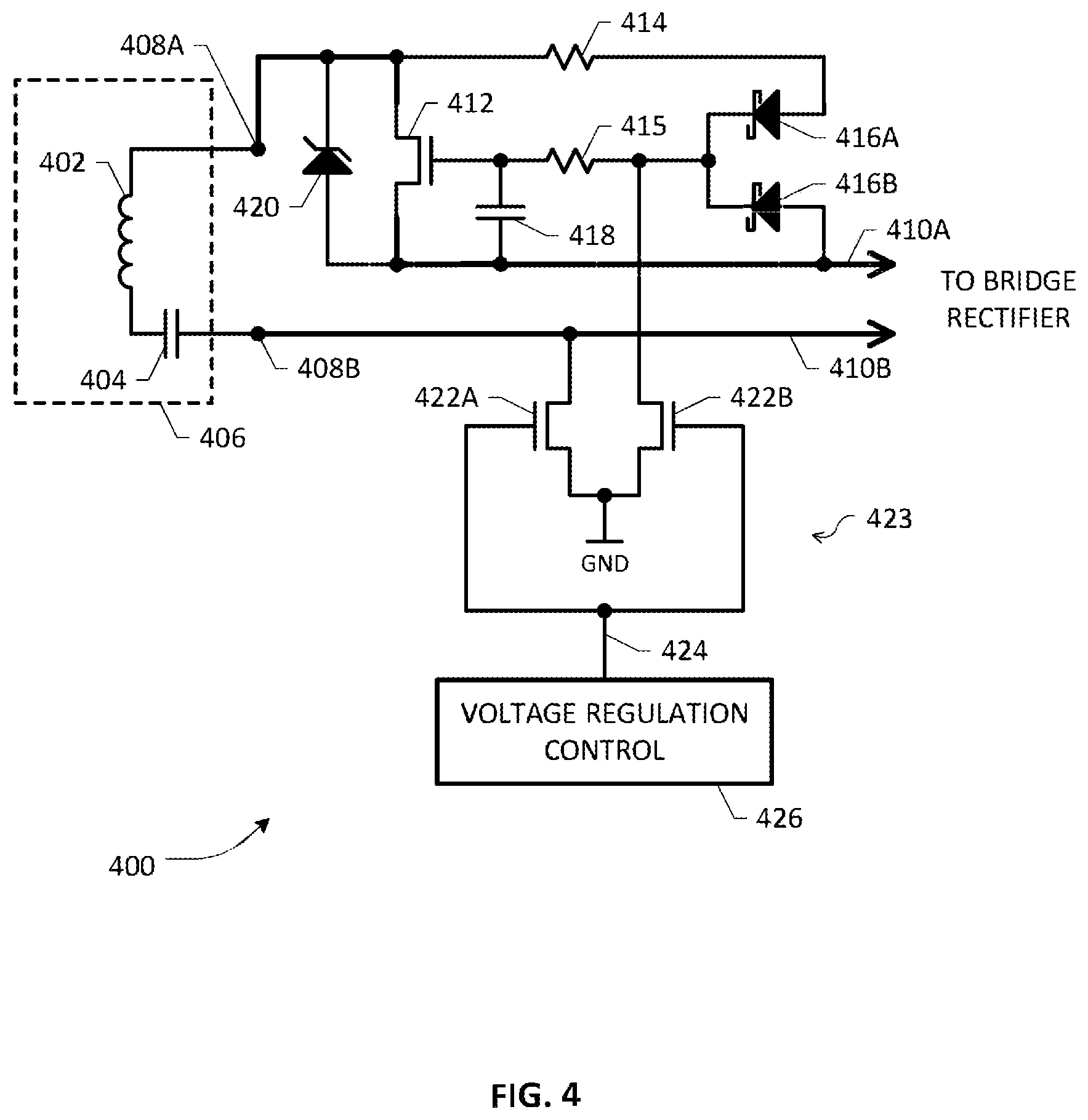 Patent US12508435 Figure 3 – Wireless power transfer circuit for a rechargeable implantable pulse generator
