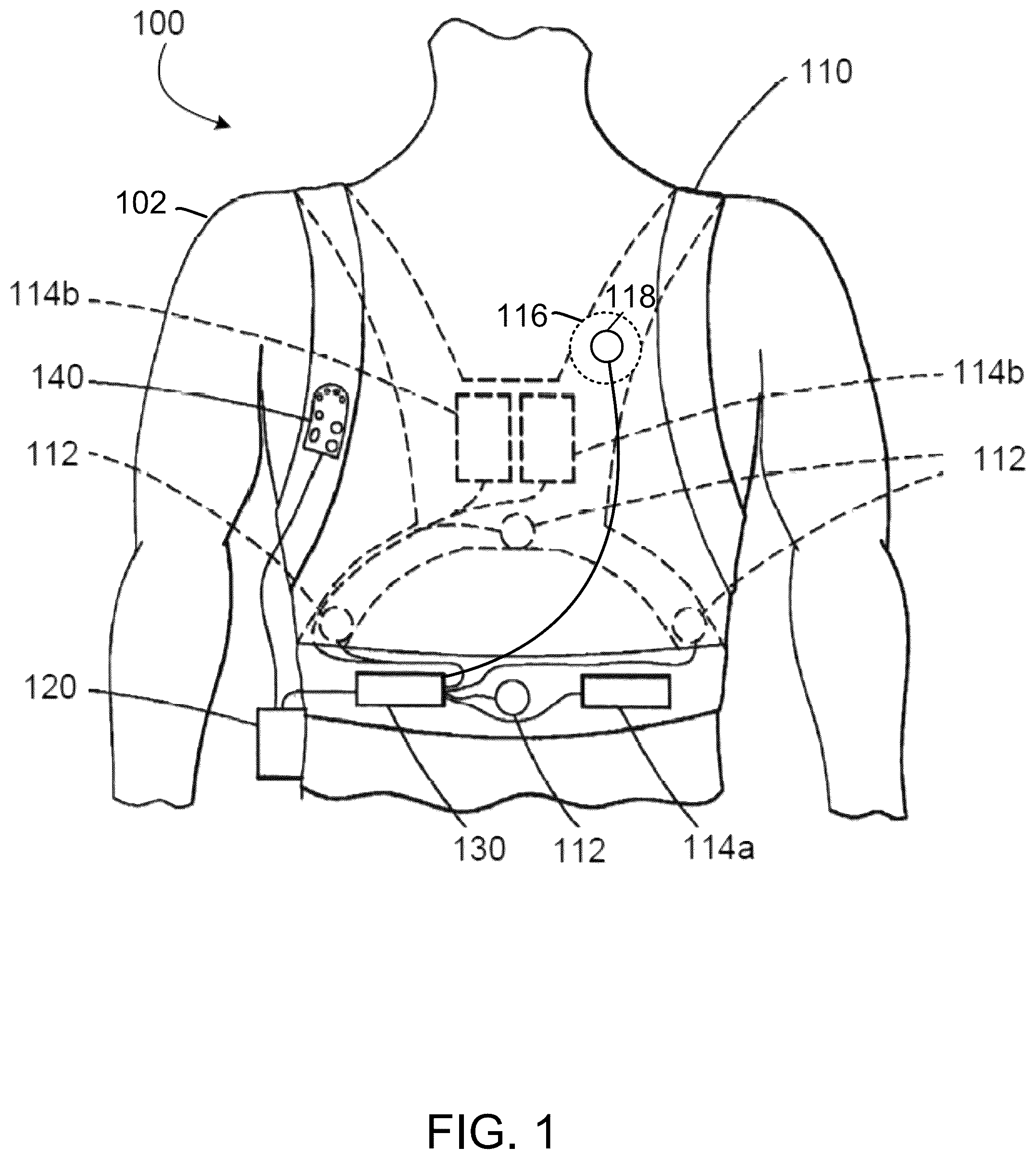 Patent US12508436 Figure 1 – Ambulatory medical device interaction