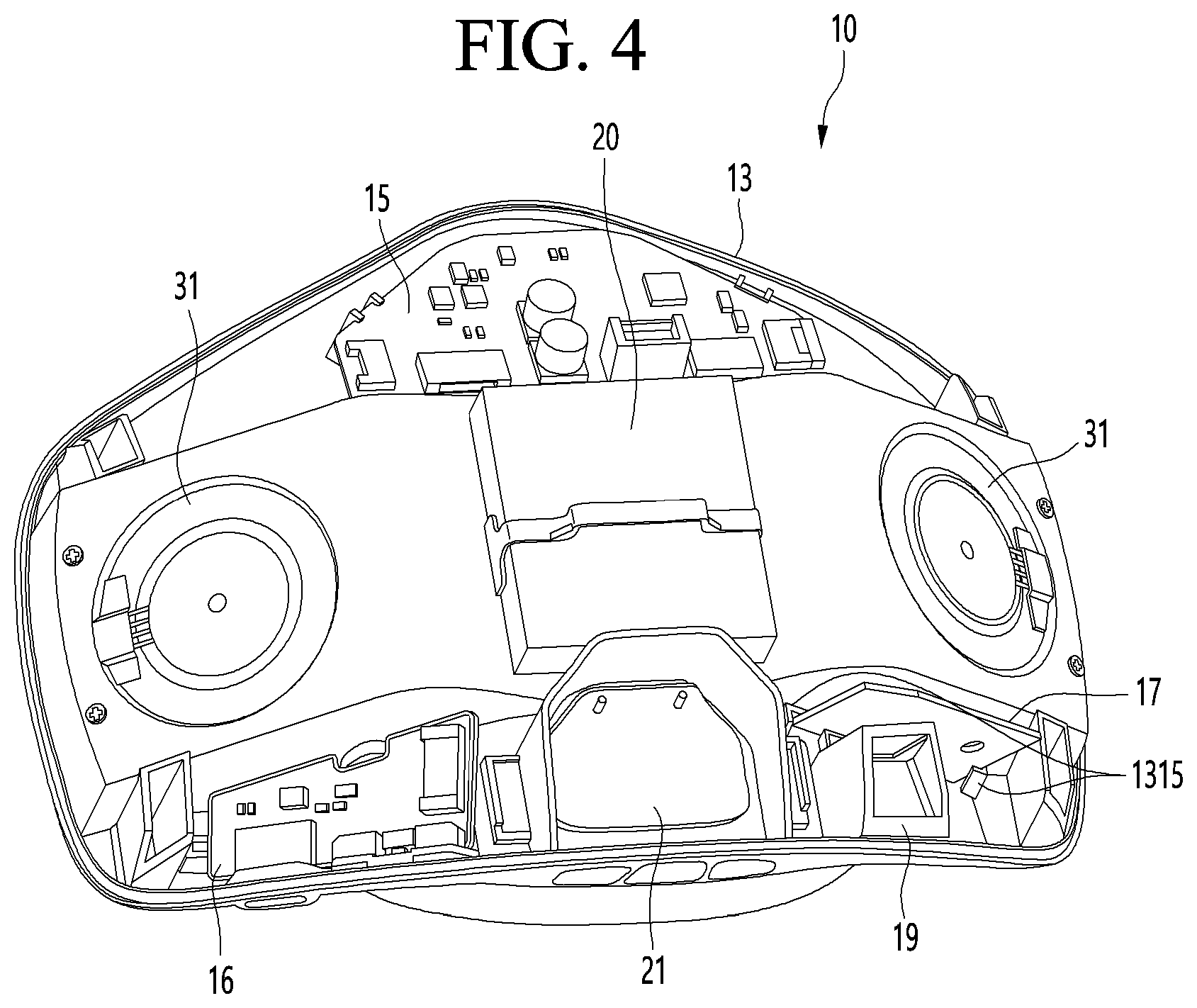 Patent US12508451 Figure 4 – Mask apparatus with rear surface inlet and outlet