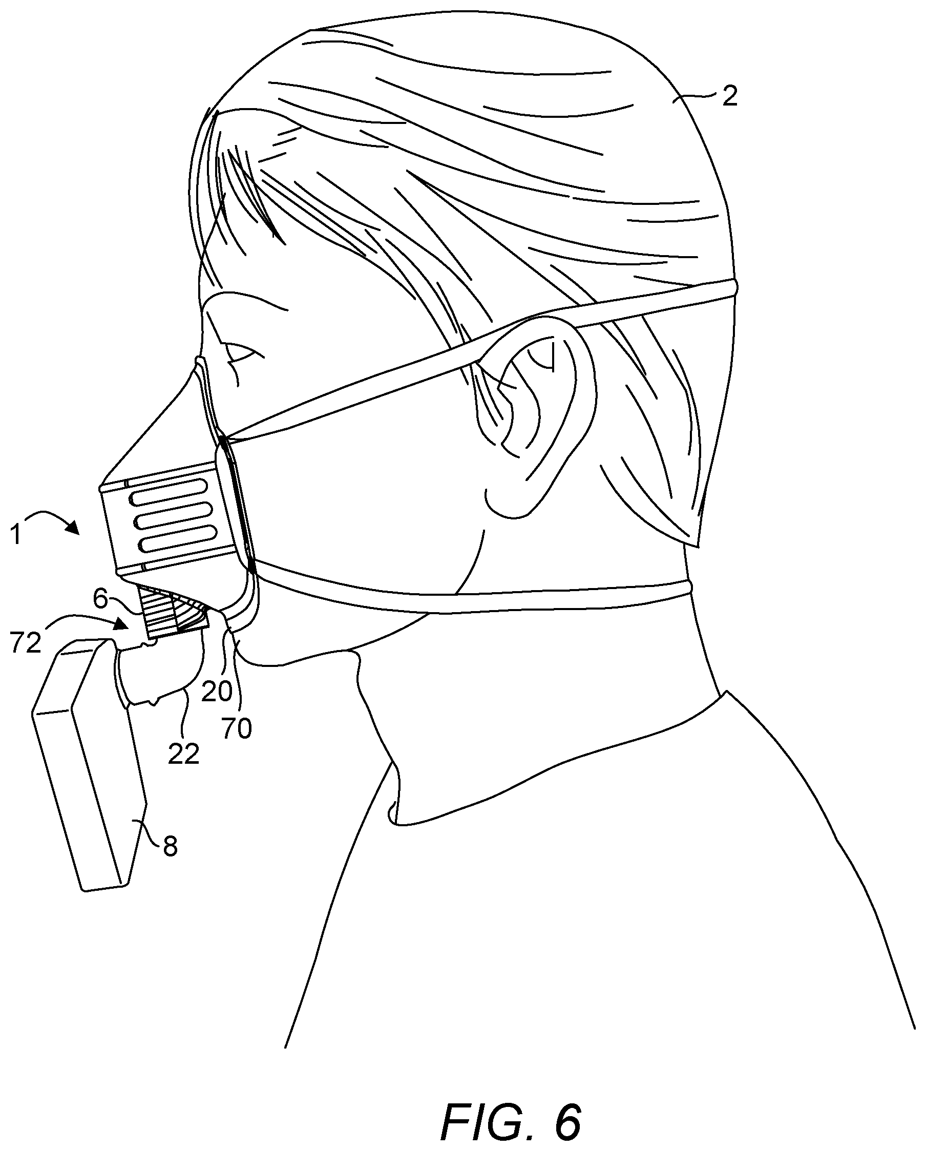 Patent US12508452 Figure 5 – Multifunctional respiratory protective face mask