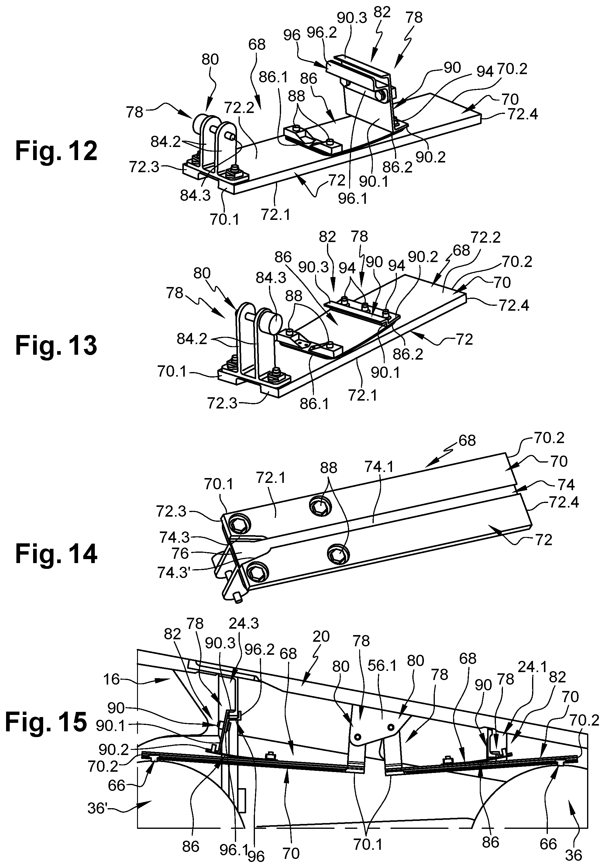 Patent US12508454 Figure 5 – Aircraft pylon equipped with a guidance system for mounting or dismounting a tank and method of mounting/dismounting said tank