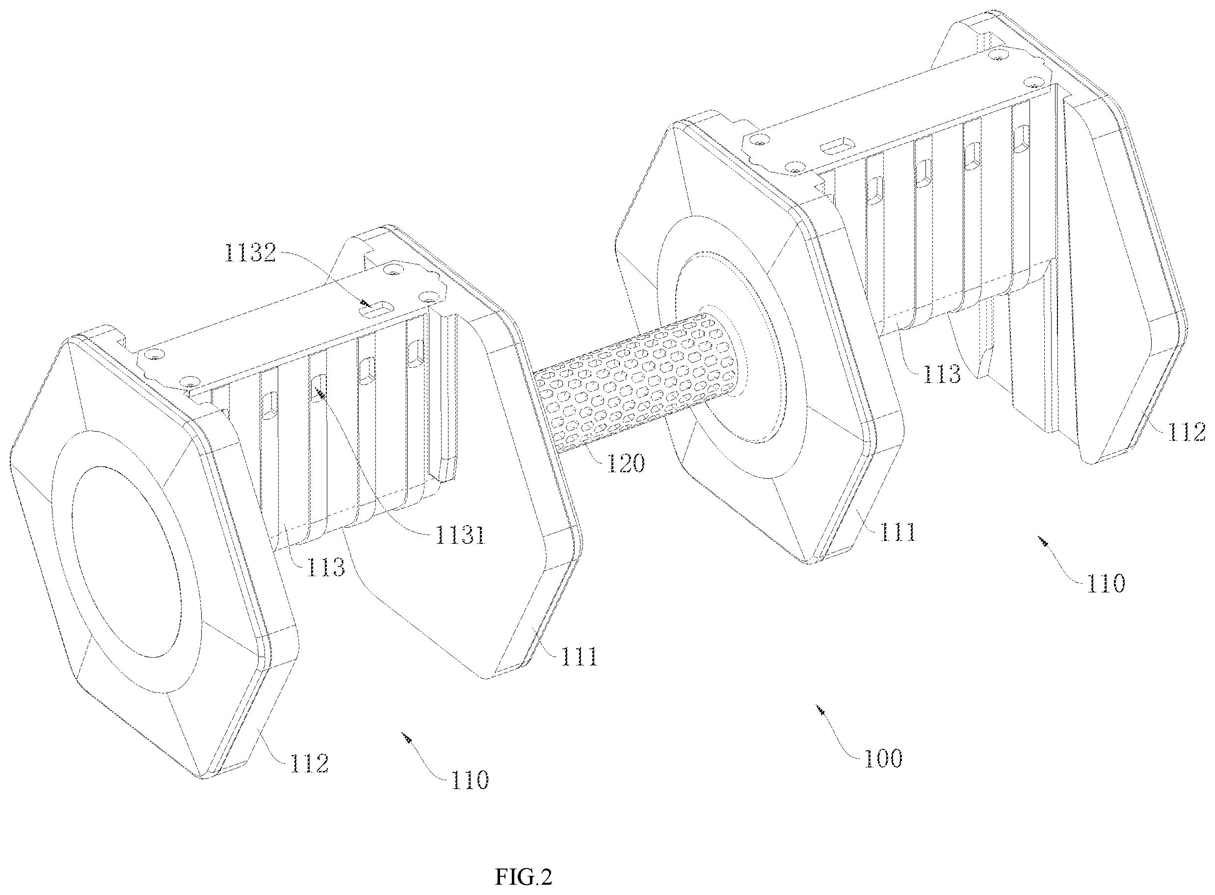 Patent US12508463 Figure 2 – Dumbbell capable of adjusting weight rapidly, and dumbbell assembly