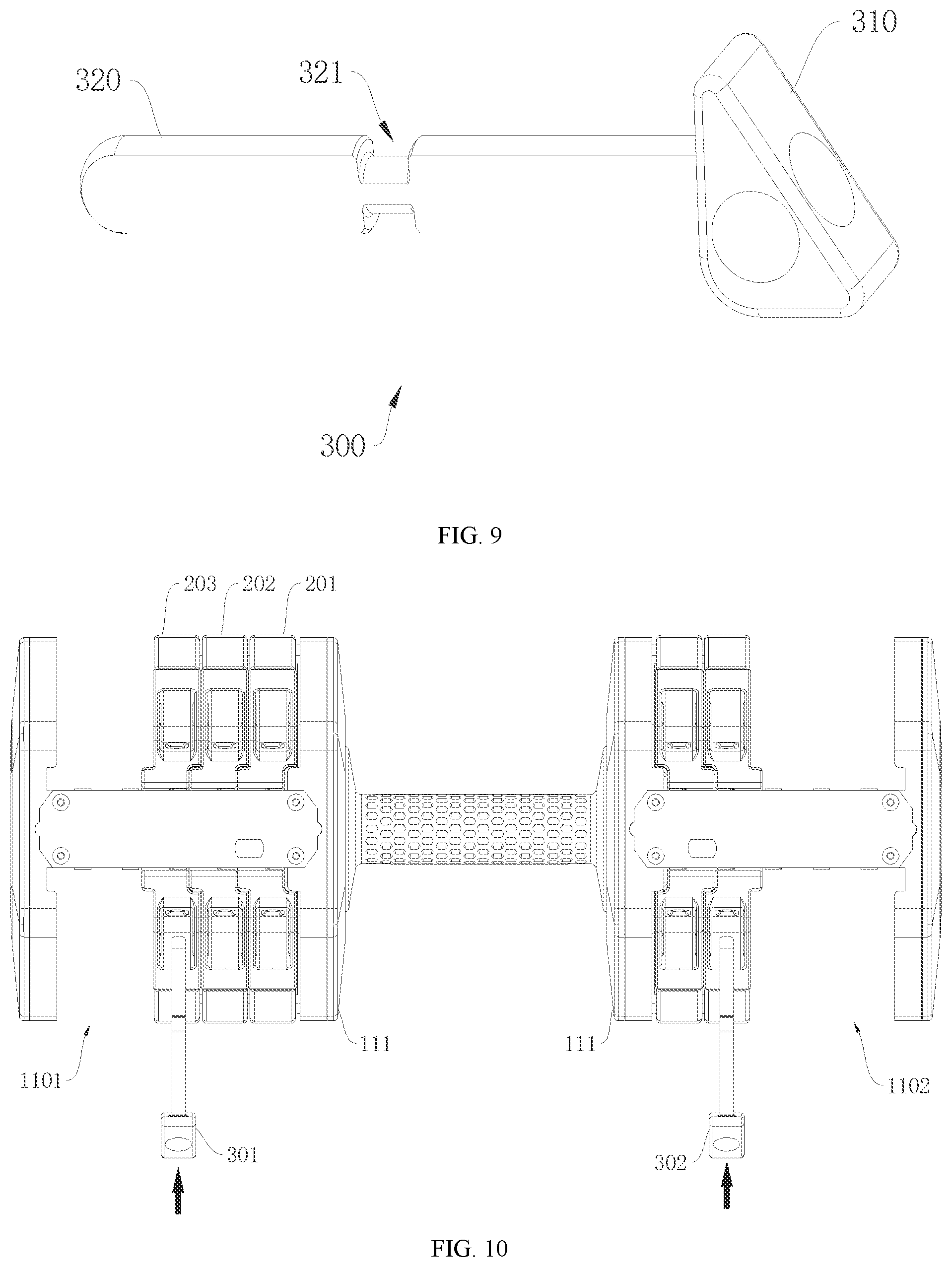 Patent US12508463 Figure 9 – Dumbbell capable of adjusting weight rapidly, and dumbbell assembly