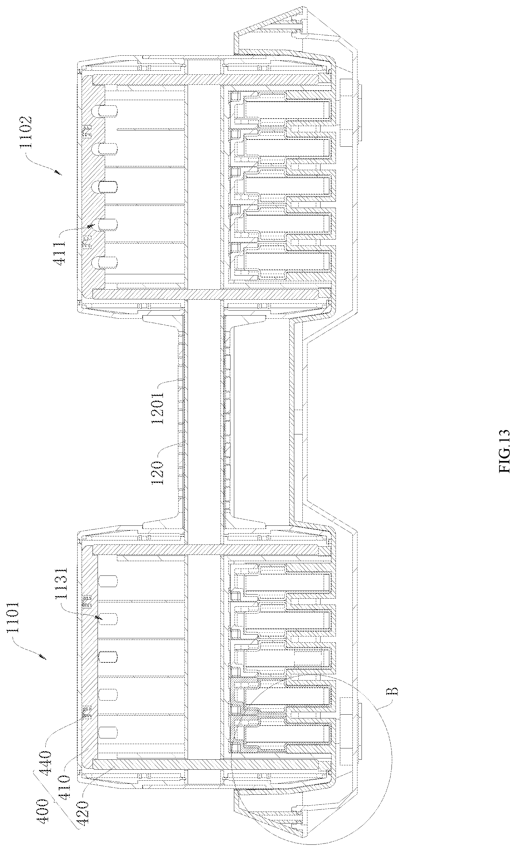 Patent US12508463 Figure 11 – Dumbbell capable of adjusting weight rapidly, and dumbbell assembly