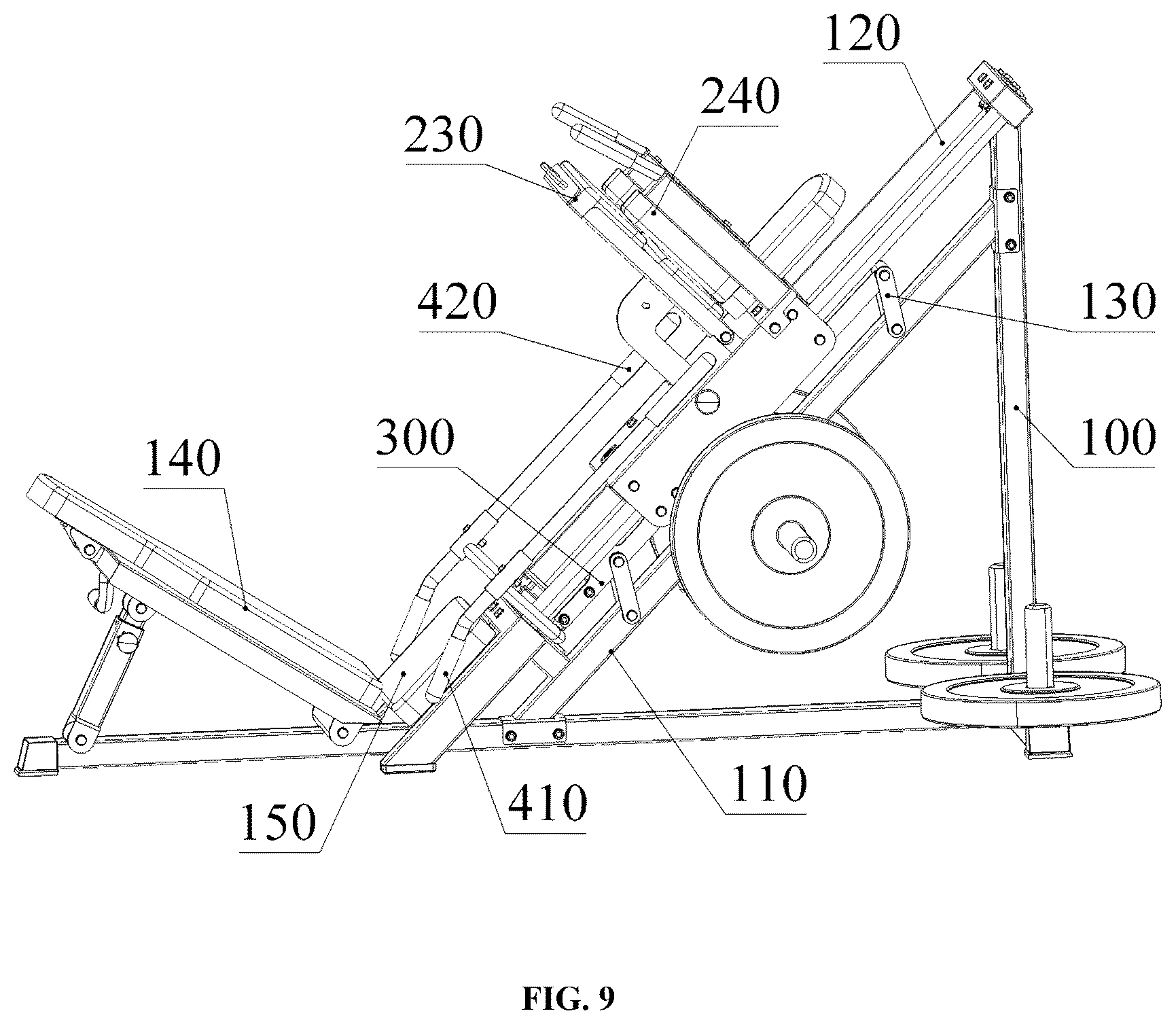 Patent US12508465 Figure 6 – Leg exercise device with emergency braking